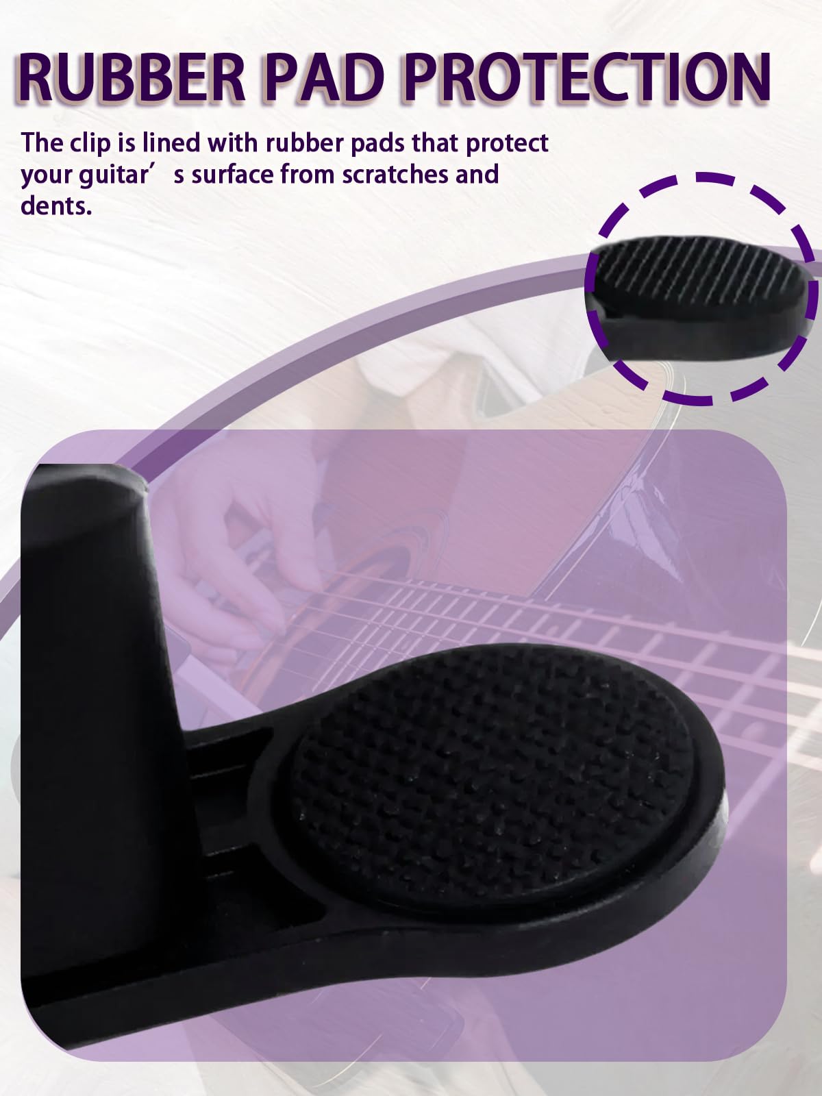 Guitar Phone Holder, Digital Sheet Music holder, Phone Clip Mount Fit for 6-10cm Thick Guitars& Ukulele, Practical Guitar Accessories for Watching Tutorials & Tabs While Playing, Easy Setup WN420