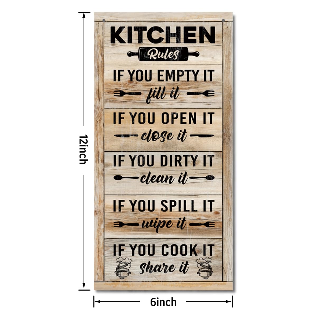 Rustic & Funny Bathroom Signs - Western & Farmhouse Bathroom Rules Wall Decor E1 BST202