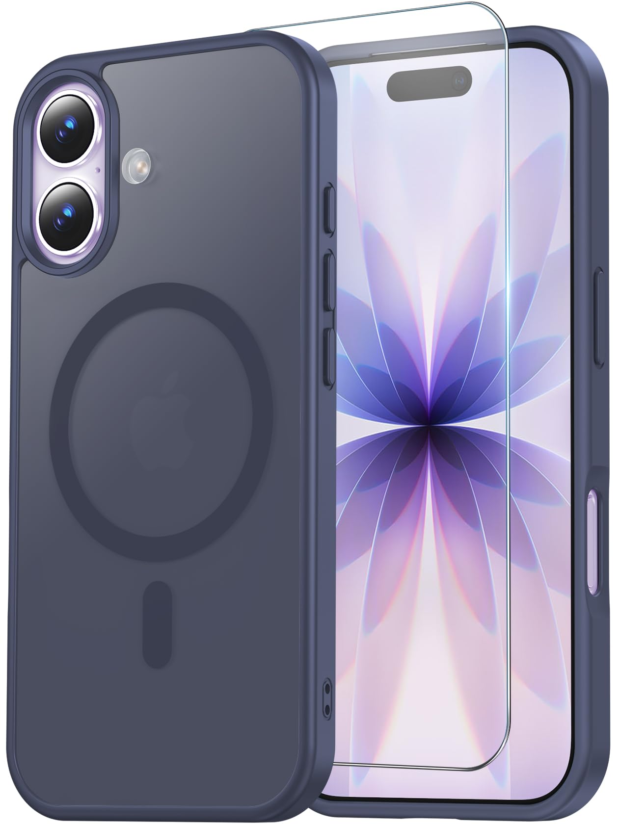 for iPhone 17 Pro Max Case Clear with Screen Protector, Compatible with Magsafe, Anti-Yellowing, Military-Grade Protection, Shockproof Slim Magnetic Phone Case Cover, Black WN420
