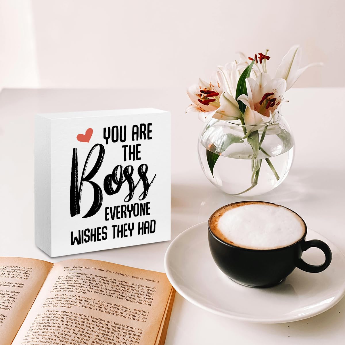 Inspirational Motivational Gifts Employee Appreciation Gifts Wood Box Sign | Daily Affirmations for Women, Little Reminders You are Enough Wooden Box Desk Decorative Sign for Office Desk Table Shelf BST202