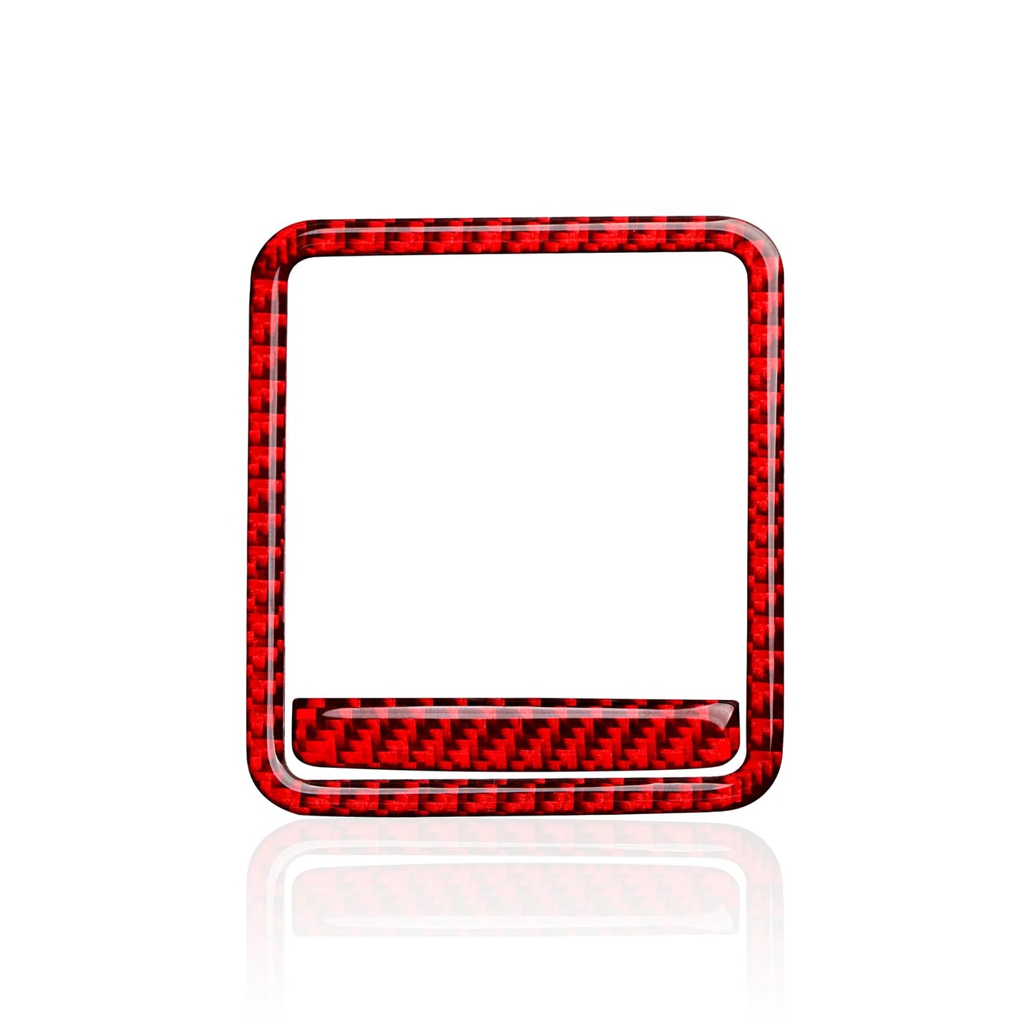 Car Gear Shift Lower Panel Sticker Carbon Fiber Decal Interior Trim Cover for Jeep Wrangler 2011 2012 2013 2014 2015 2016 2017 Accessories (Red) BST220