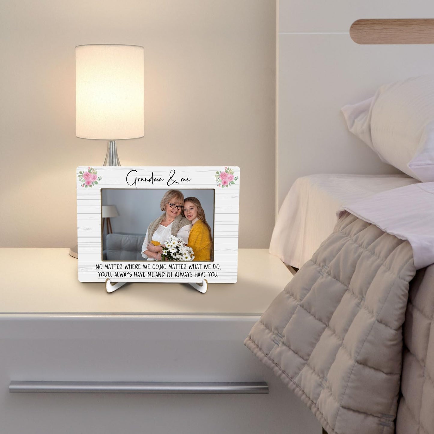 Grandma and Me Picture Frame 4x6, Grandmother Photo Frame, Grandma Gifts from Granddaughter Grandson Grandkids, Grandmother Gifts for Birthday Christmas Mother's Day WN420