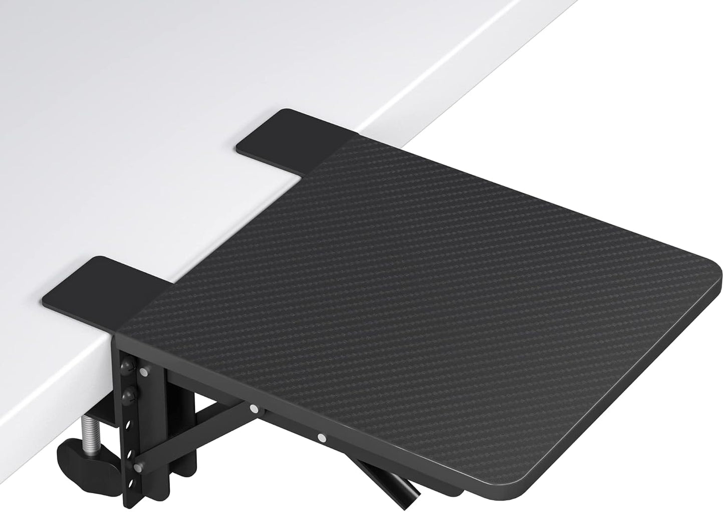 BONTEC Ergonomic Desk Extender Tray, 9.5"x9.1" Wrist Rest Shelf | 90°Foldable Elbow Support, Table Mount Arm, Clamp on Computer Arm Rest for Desk, Office & Home Use,Durable Easy to Install BST202