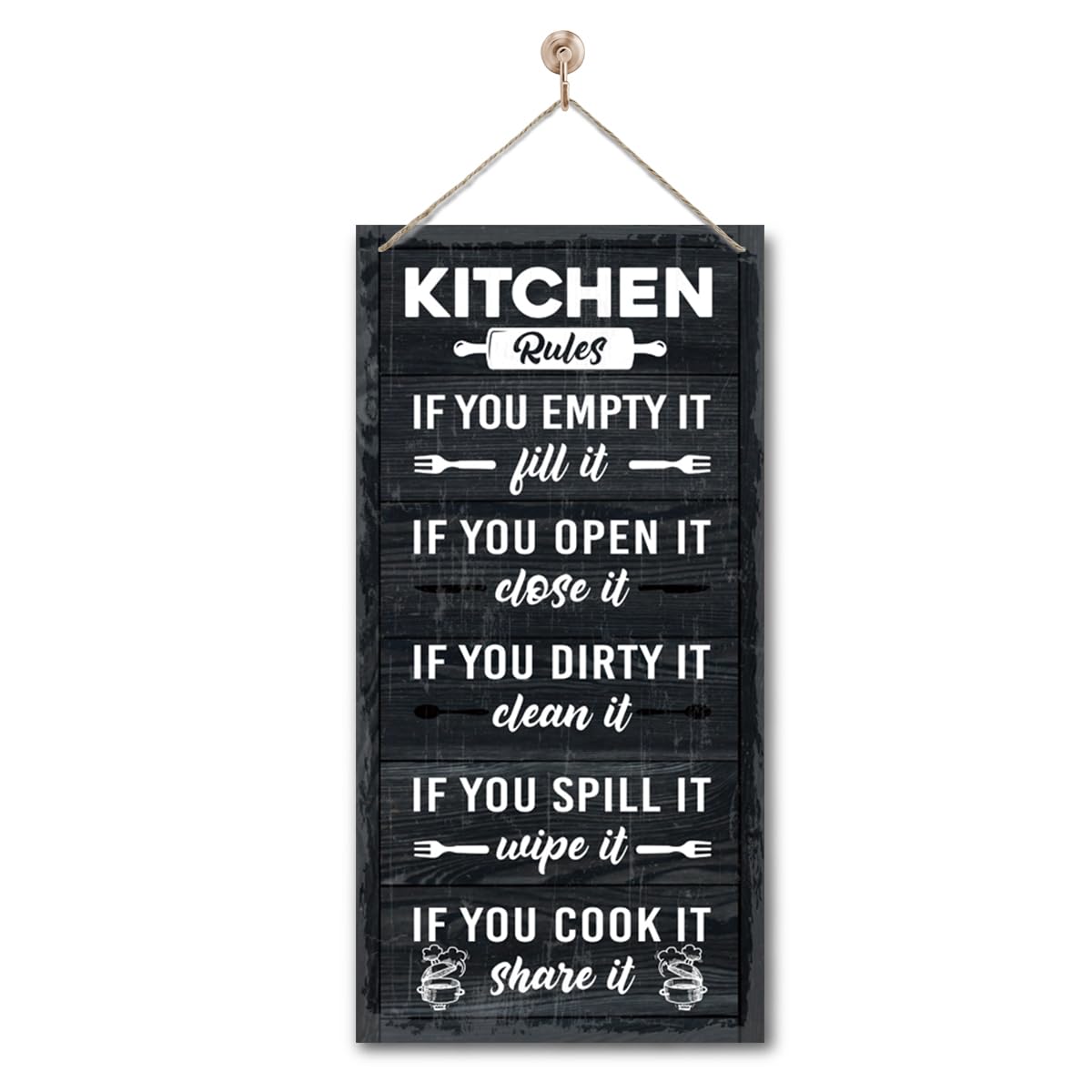 Rustic & Funny Bathroom Signs - Western & Farmhouse Bathroom Rules Wall Decor E1 BST202