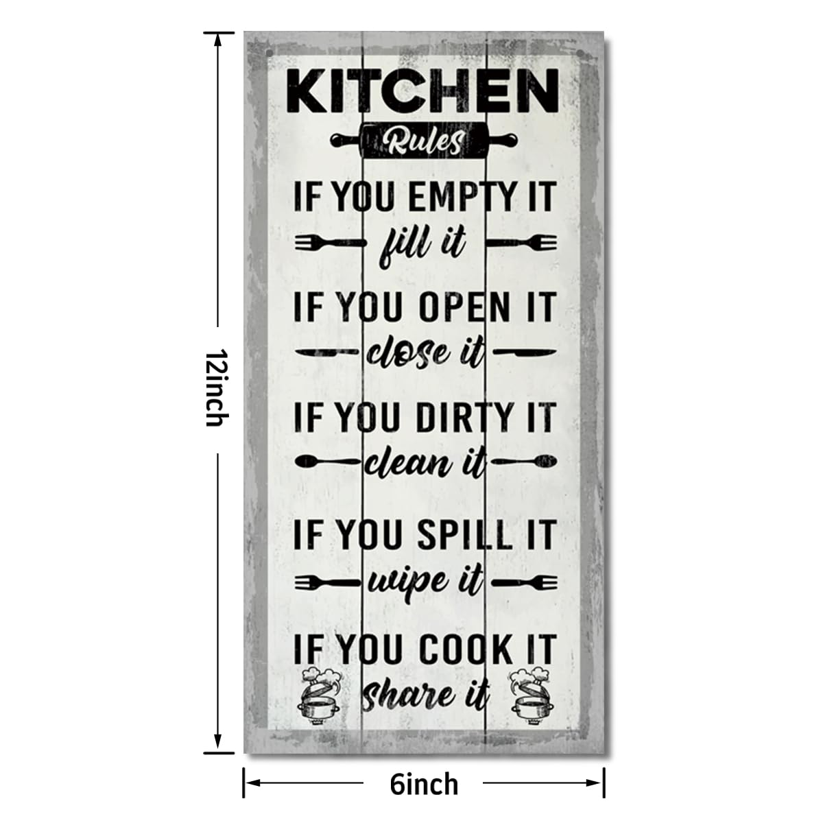 Rustic & Funny Bathroom Signs - Western & Farmhouse Bathroom Rules Wall Decor E1 BST202