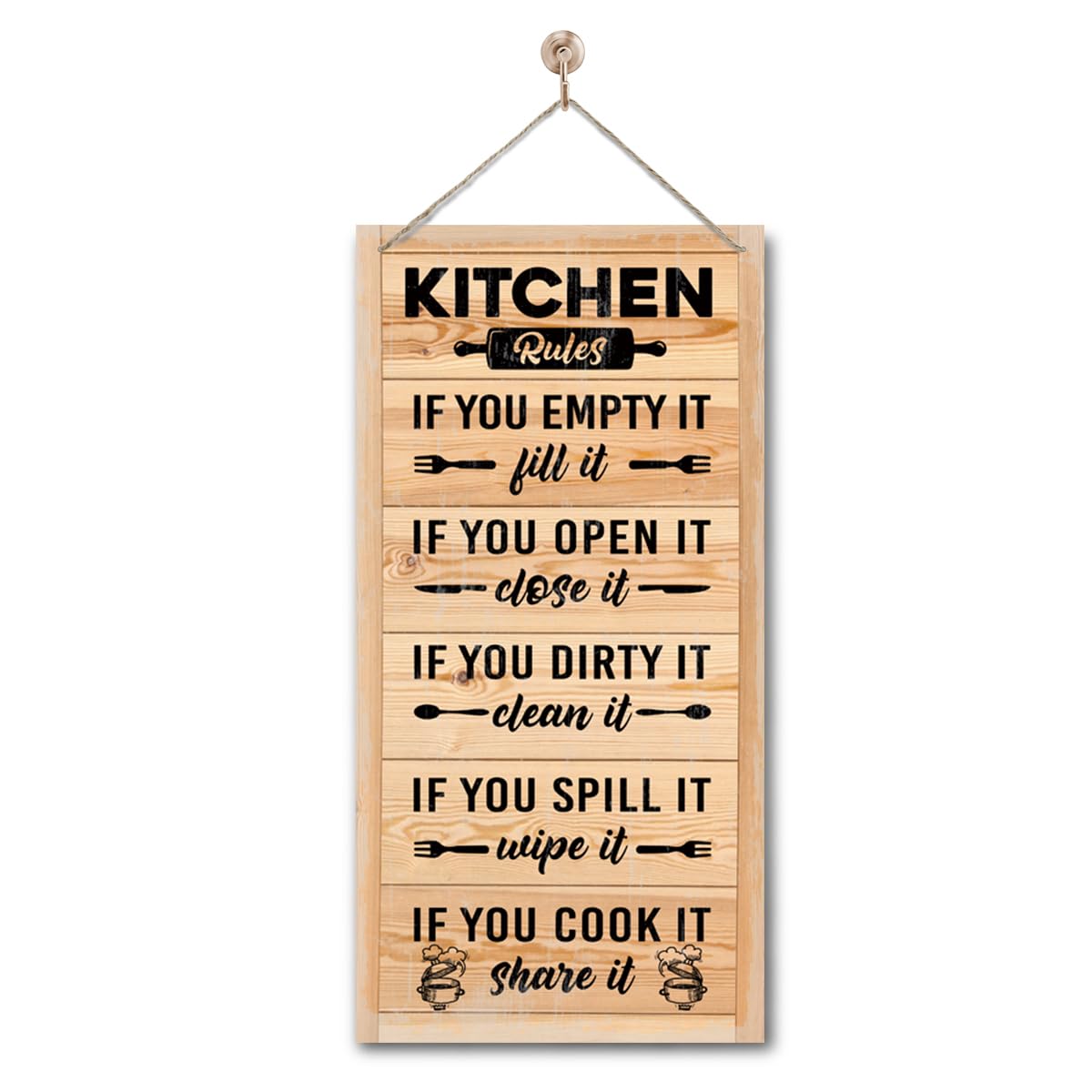 Rustic & Funny Bathroom Signs - Western & Farmhouse Bathroom Rules Wall Decor E1 BST202