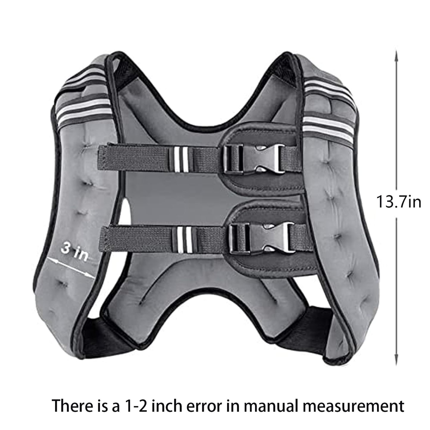 Prodigen Weighted Vest for Women and Men 8 12 16 20 25 30 Lbs with Reflective Stripe and Double Adjustable Buckle Straps Weight Vests for Strength Training, Jogging, Cardio, Weight Loss WN420
