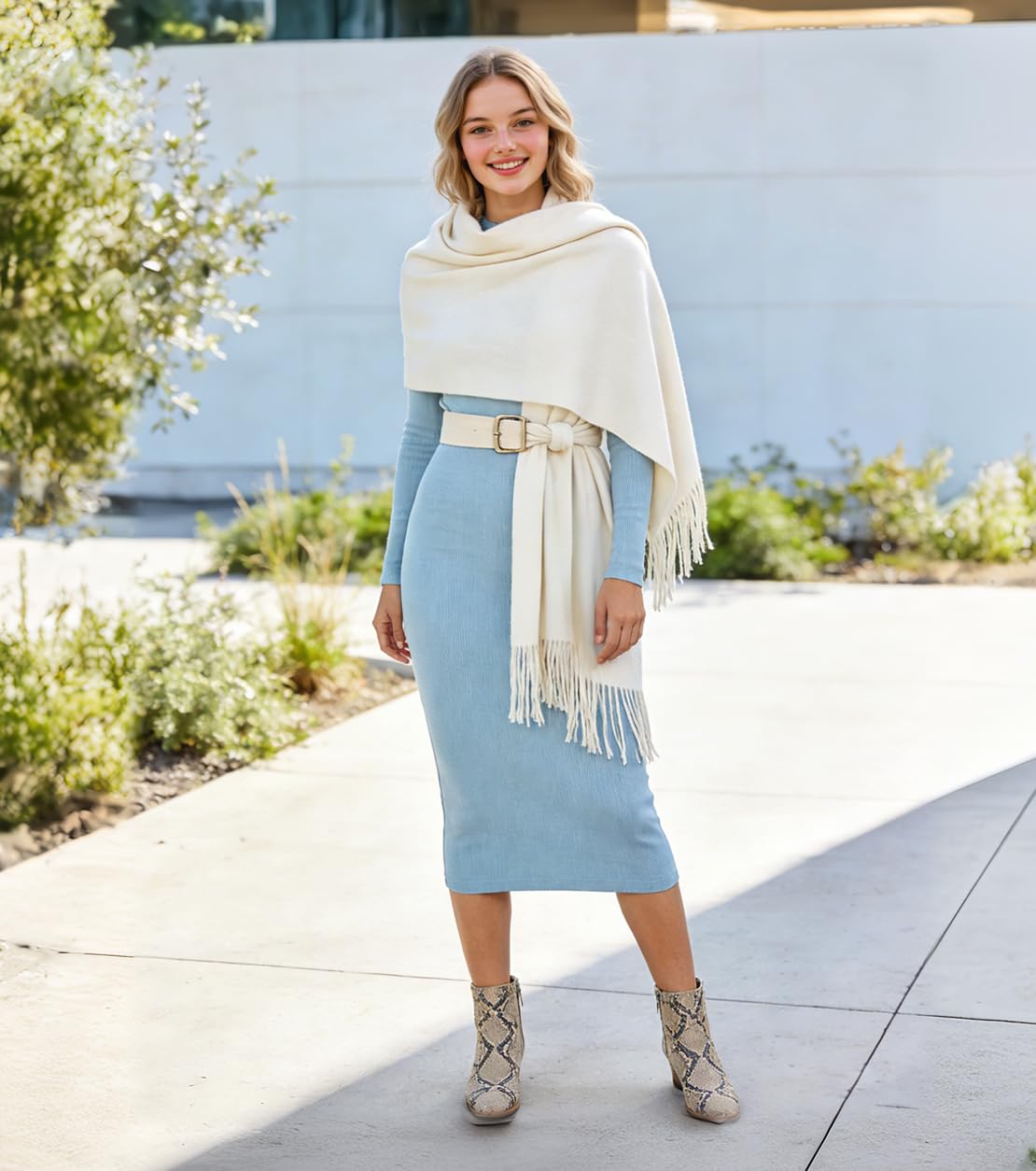 Winter Soft Long Scarf, Pashmina Shawls and Wraps, Warm Large Scarves for Men Women Evening Dress Wedding WN420