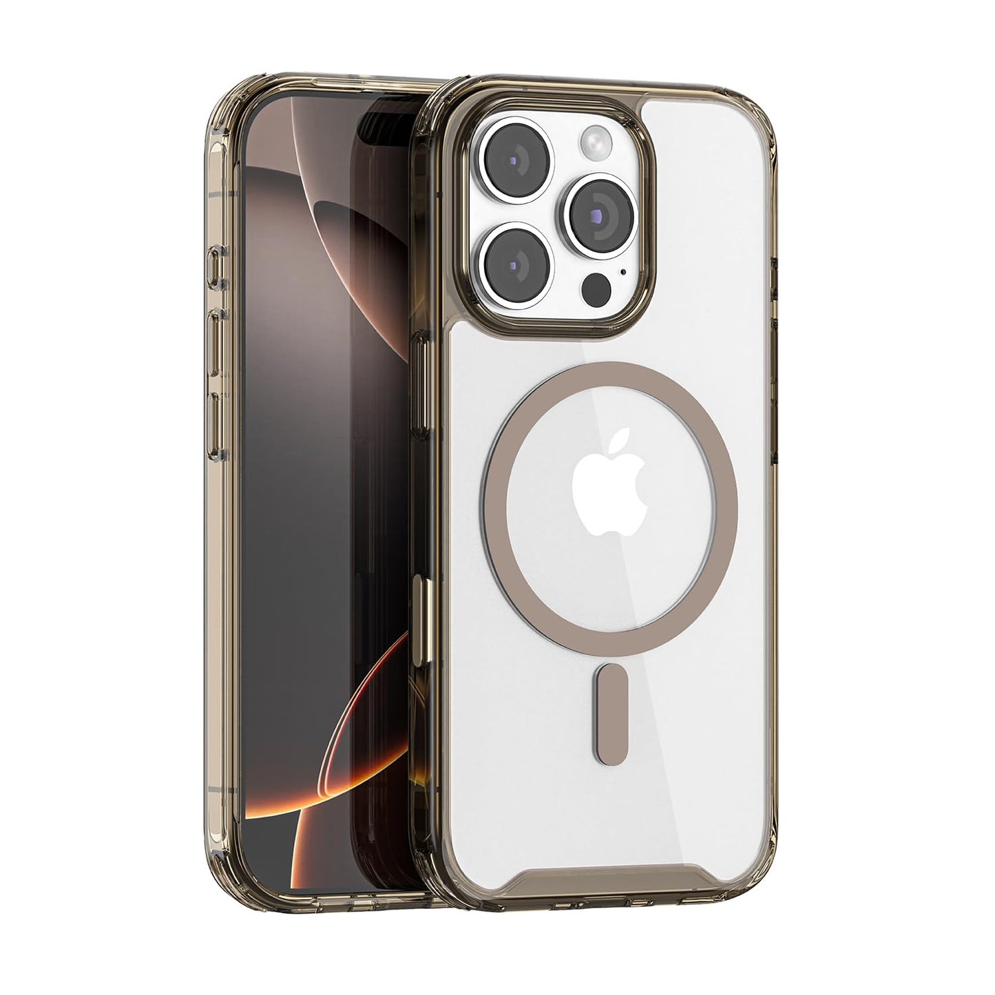 PULOKA for iPhone 14 Pro Transparent Case, Compatible with MagSafe, Clear Protector Slim Cover, Magnetic Phone Case for iPhone 14 Pro 6.1 inch Balck WN420