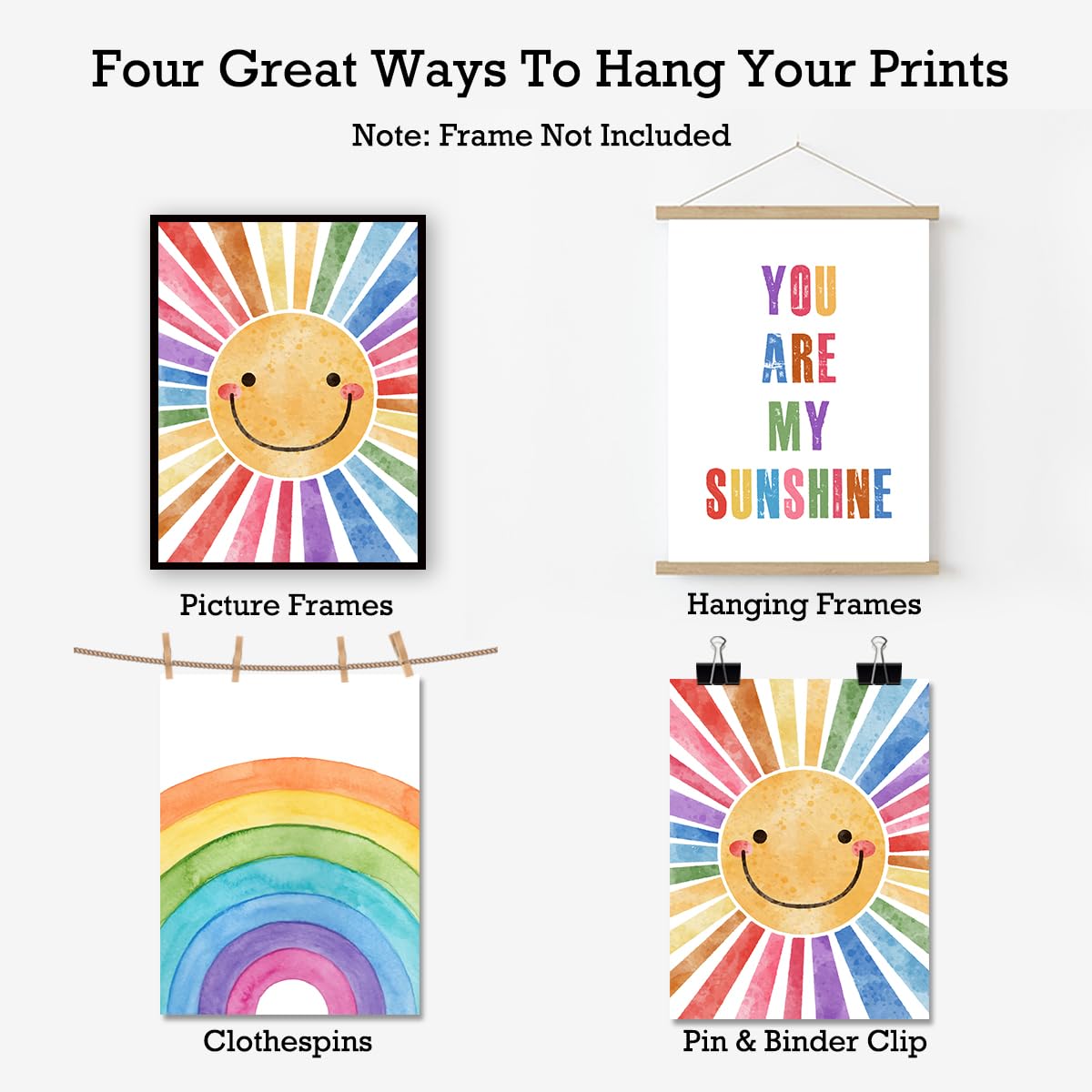 Positive Affirmations Posters for Kids,Inspirational Posters Prints Wall Art for Classroom Nursery Kids Room Home 11x14 Inch Unframed Set of 3 WN420