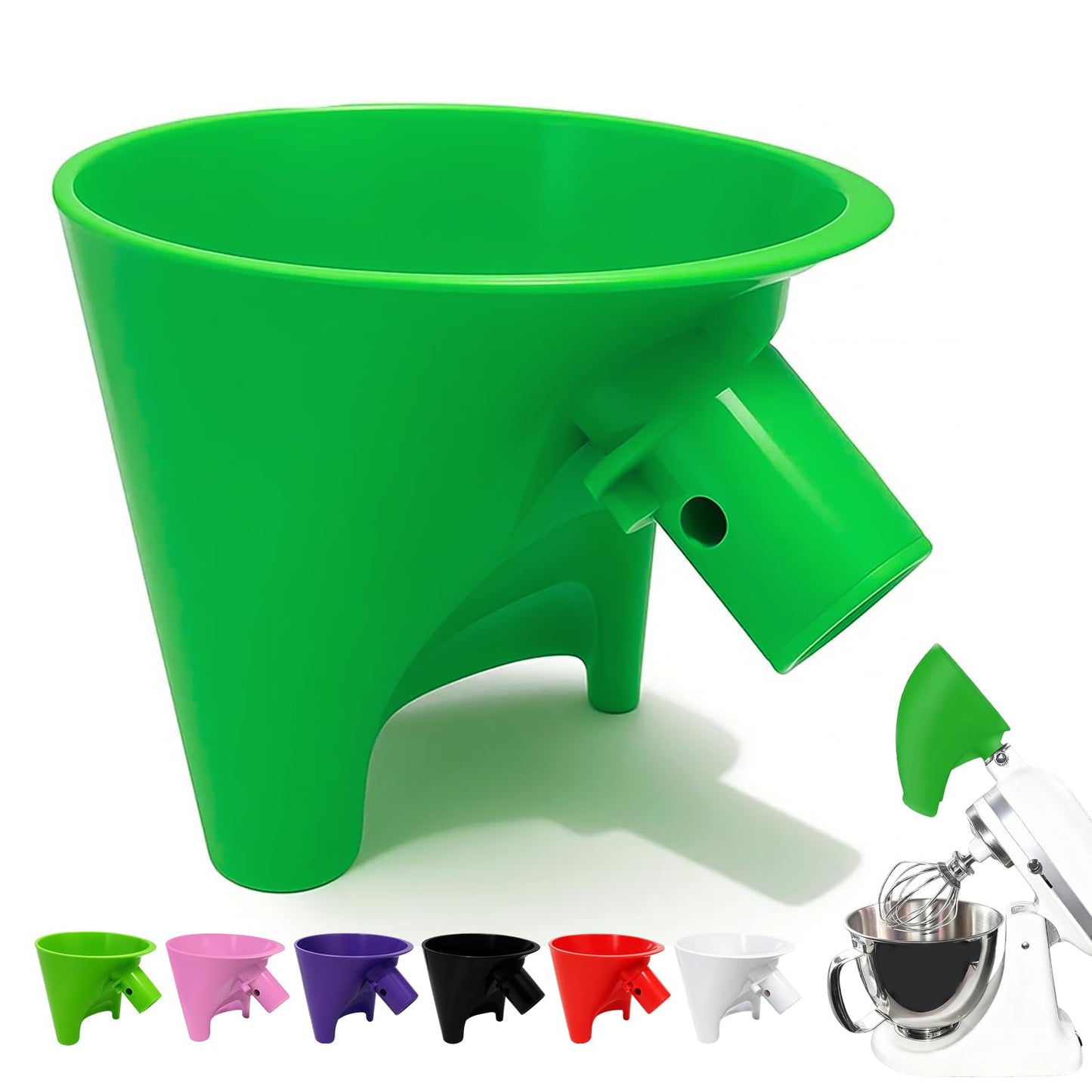 2026 New Flour Funnel for Kitchen Aid Mixer,Fits Tilt-Head 4.5–5 Qt (KSM150), Kitchen Aid Accessories and Attachments,Powder Funnel with Easy-Pour, Prevents Spills,Easy to Clean Baking Tool(Black) BST220
