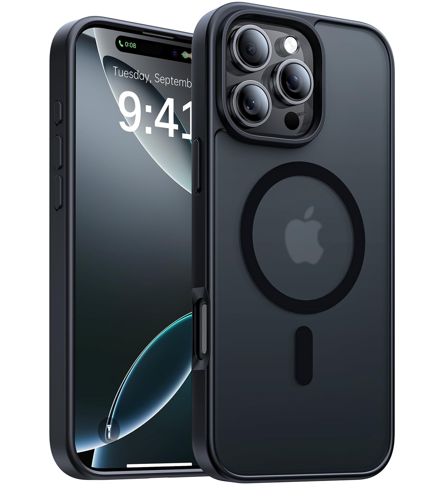 Magnetic for iPhone 17 Pro Max Case,[Anti-Slip][Compatible with MagSafe][Military Grade Drop Protection] Shockproof Protective Translucent Phone Case for iPhone 17 Pro Max Case,Wine Red WN420