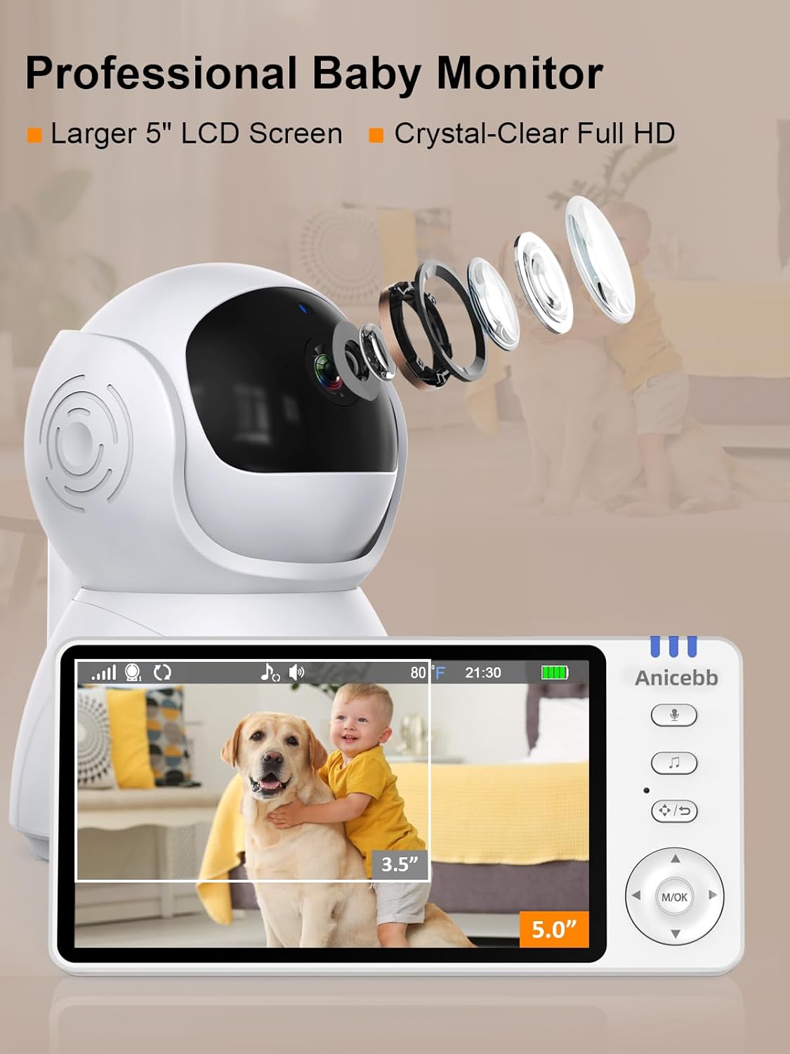 Ankeke 720P Baby Monitor