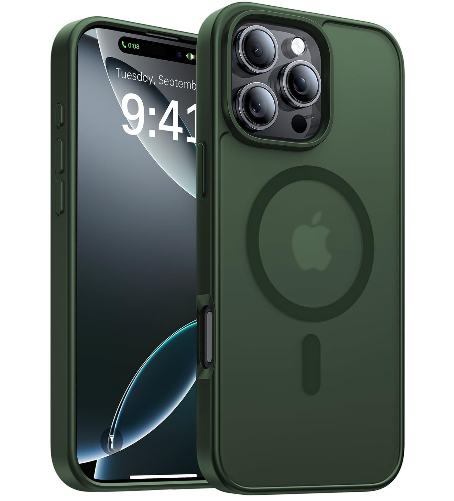 Magnetic for iPhone 17 Pro Max Case,[Anti-Slip][Compatible with MagSafe][Military Grade Drop Protection] Shockproof Protective Translucent Phone Case for iPhone 17 Pro Max Case,Wine Red WN420