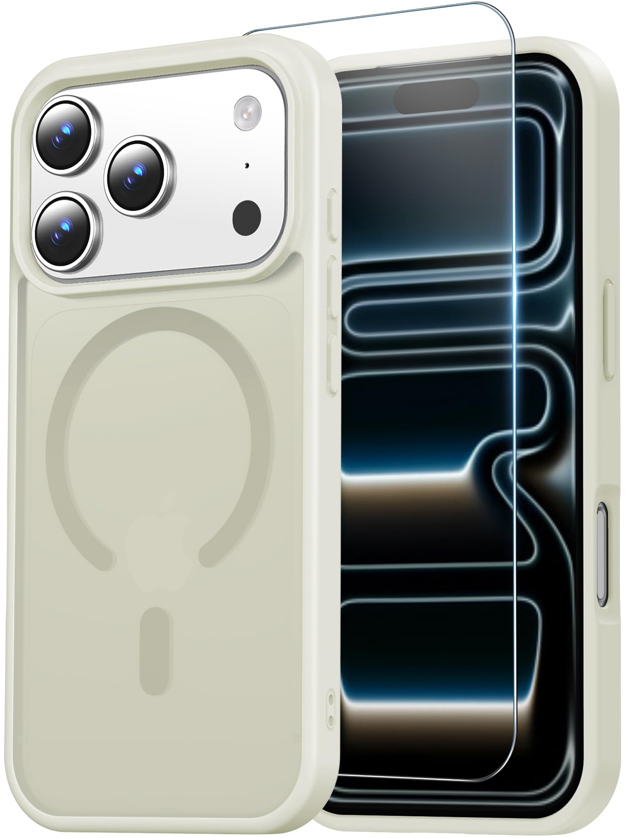 for iPhone 17 Pro Max Case Clear with Screen Protector, Compatible with Magsafe, Anti-Yellowing, Military-Grade Protection, Shockproof Slim Magnetic Phone Case Cover, Black WN420