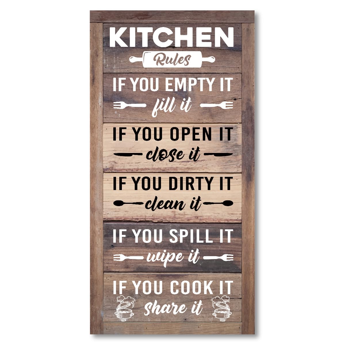 Rustic & Funny Bathroom Signs - Western & Farmhouse Bathroom Rules Wall Decor E1 BST202