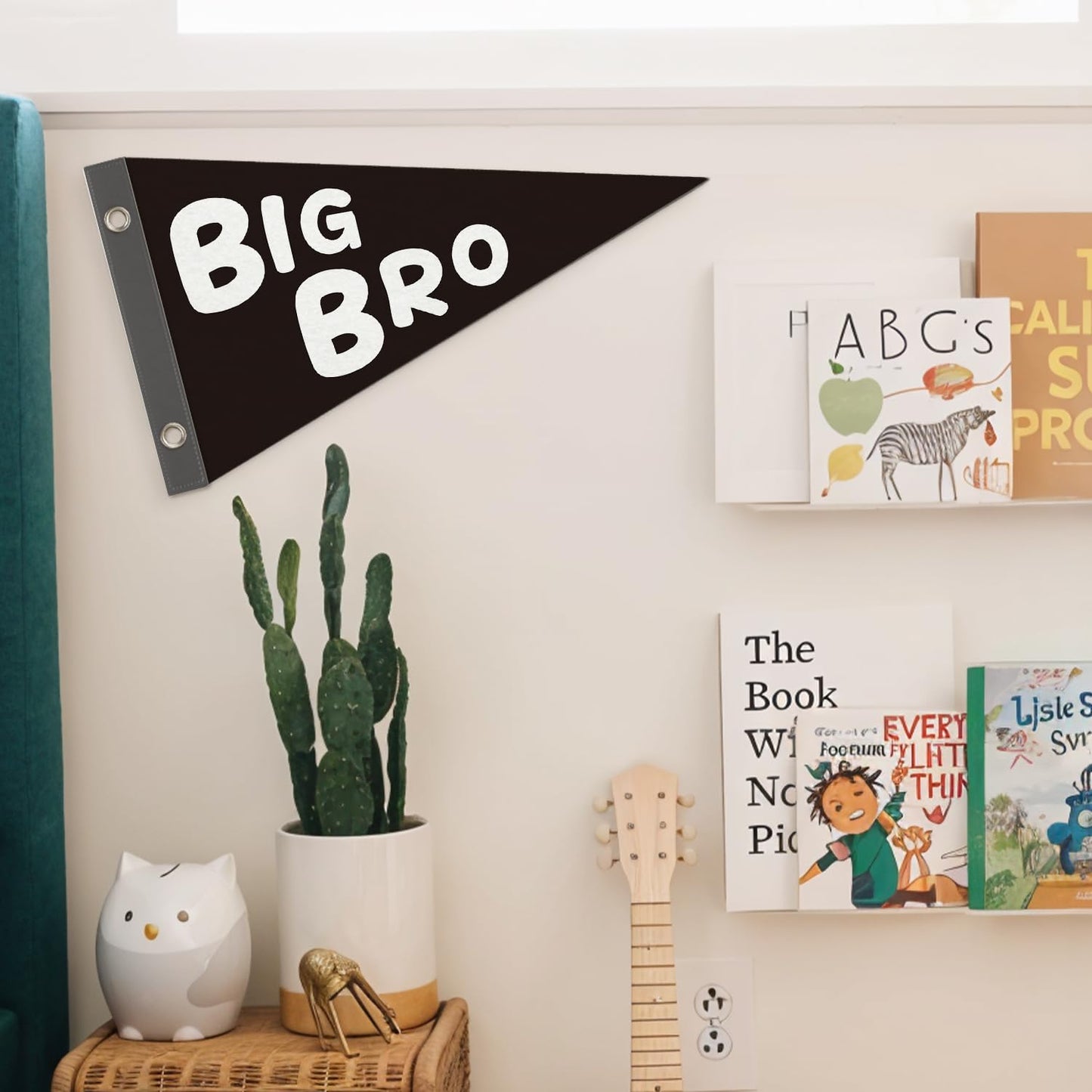 Boy Nursery Decor Pennant Banner Flags Decor, Playroom Essentials, Dude Felt Banner Wall Art Decor for Toddler Kids Room Nursery,Boy Playroom Decor 7.4x14 Inch BST326H