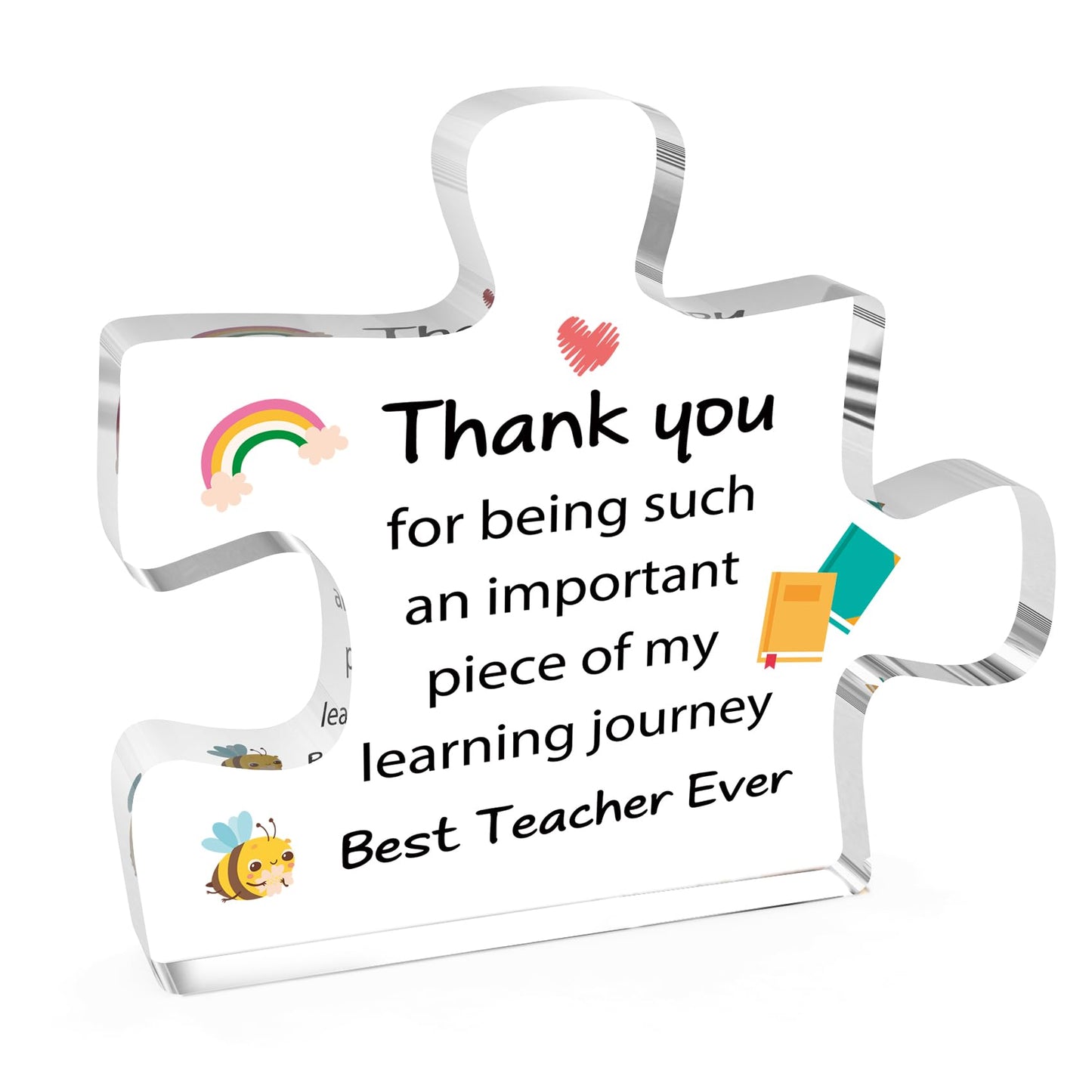 Teacher Appreciation Gifts End of Year Thank You Christmas Retirement Back to School Graduation Halloween Thanksgiving Teacher Gifts for Women Acrylic Plaque Decor with Sunflower for Teachers BST326L