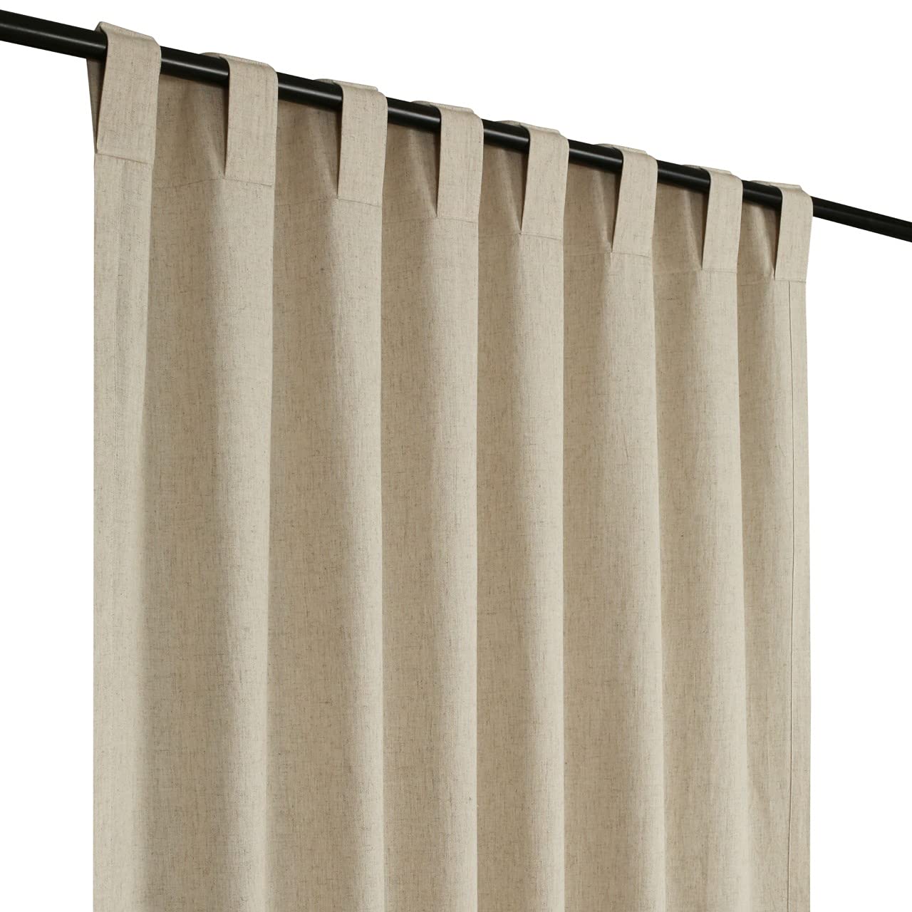 Bedding Craft Curtains 63 Inch Length - White Poly Cotton Slub Drapes with Tab Top, Set of 2, Ideal for Bedroom, Living Room, and Office_ 50x63 inch BST220