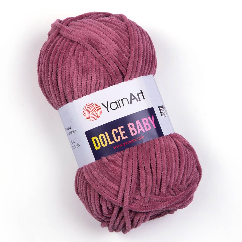 Yarnart Dolce Baby Yarn Soft Chenille Velvet Medium Blanket Amigurumi Yarn 50 Gram (1.76 oz) 93 Yards (850) BST220