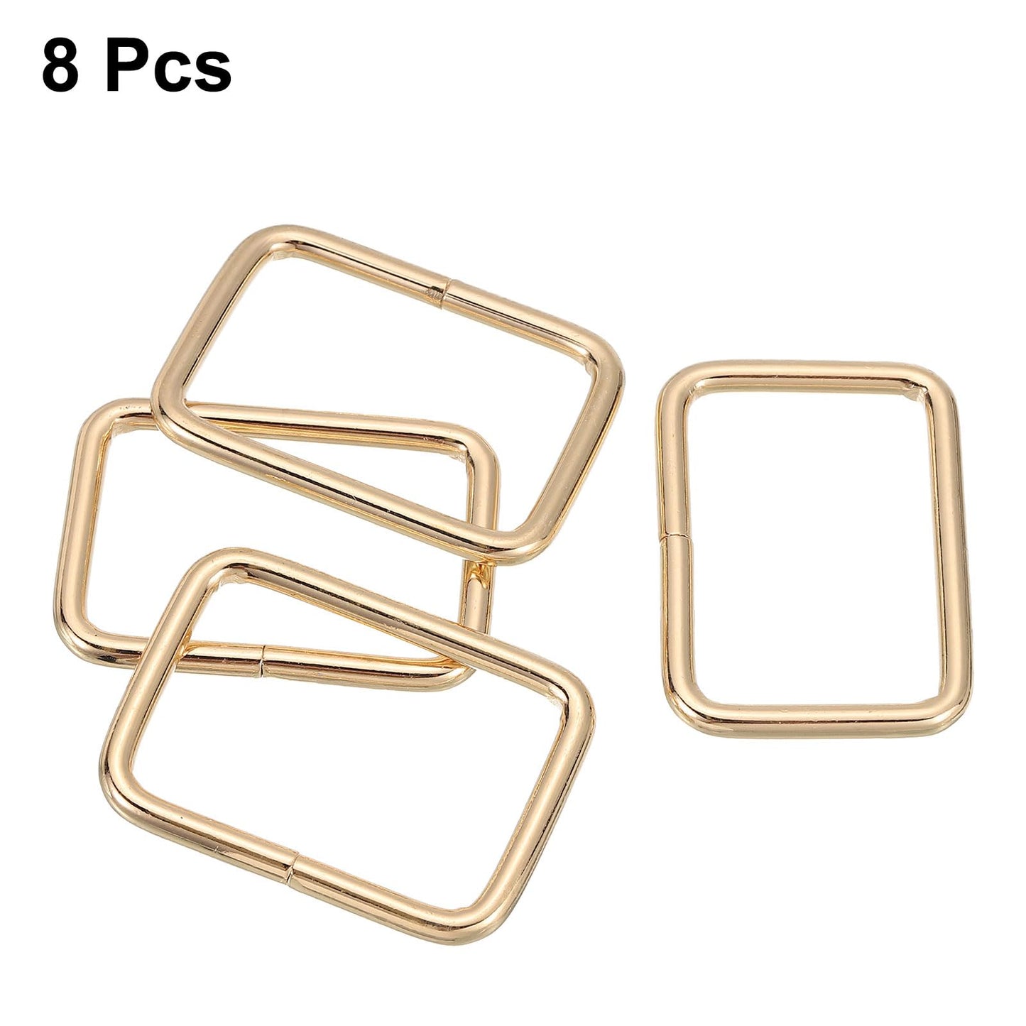 uxcell Metal Rectangle Ring, Metal Rectangular Buckle Webbing Strap Fastener for Belt DIY Accessories BST326L