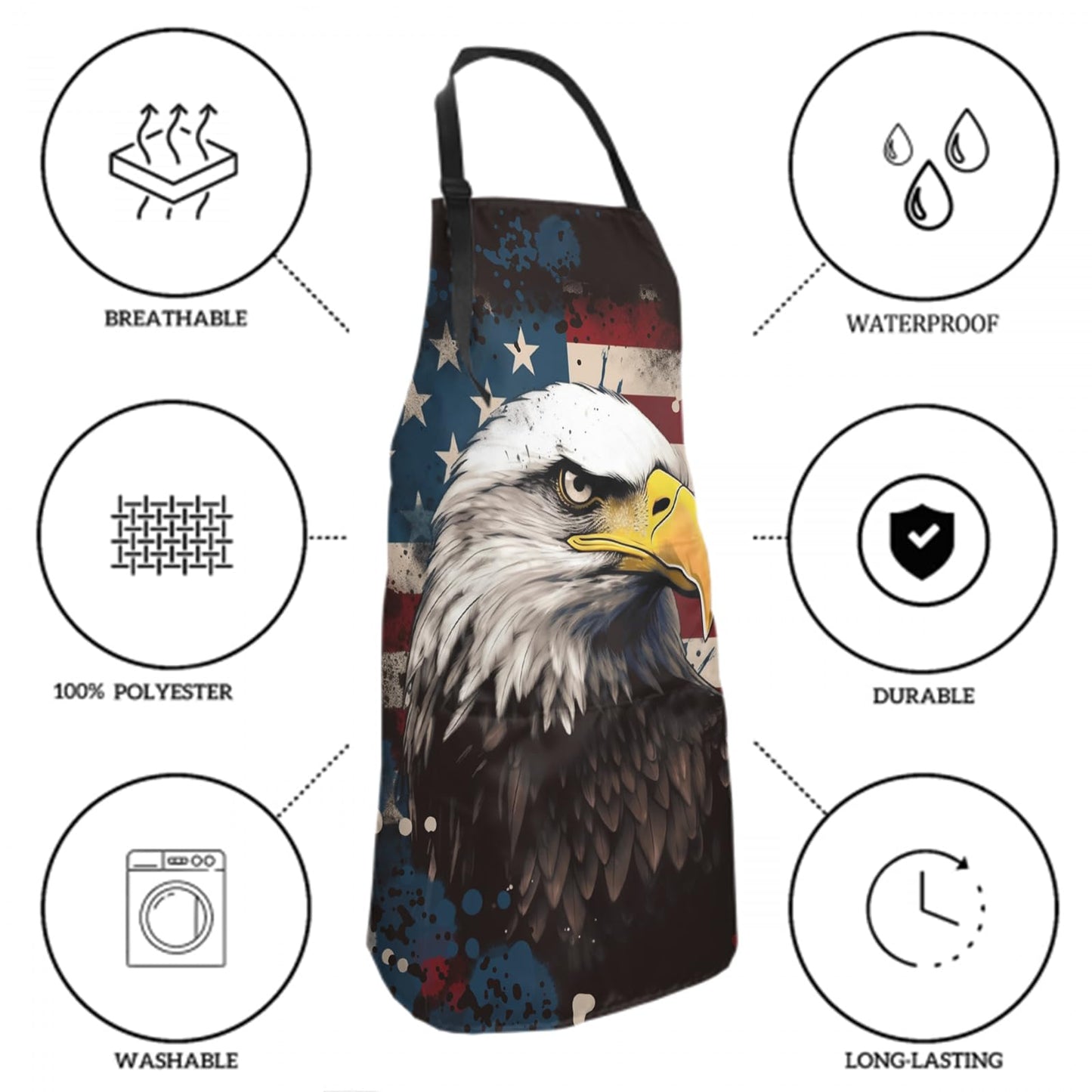 Art Apron with Pocket for Women Men | Kitchen Aprons Chef Apron for Cooking Baking BBQ Painting Gardening BST202