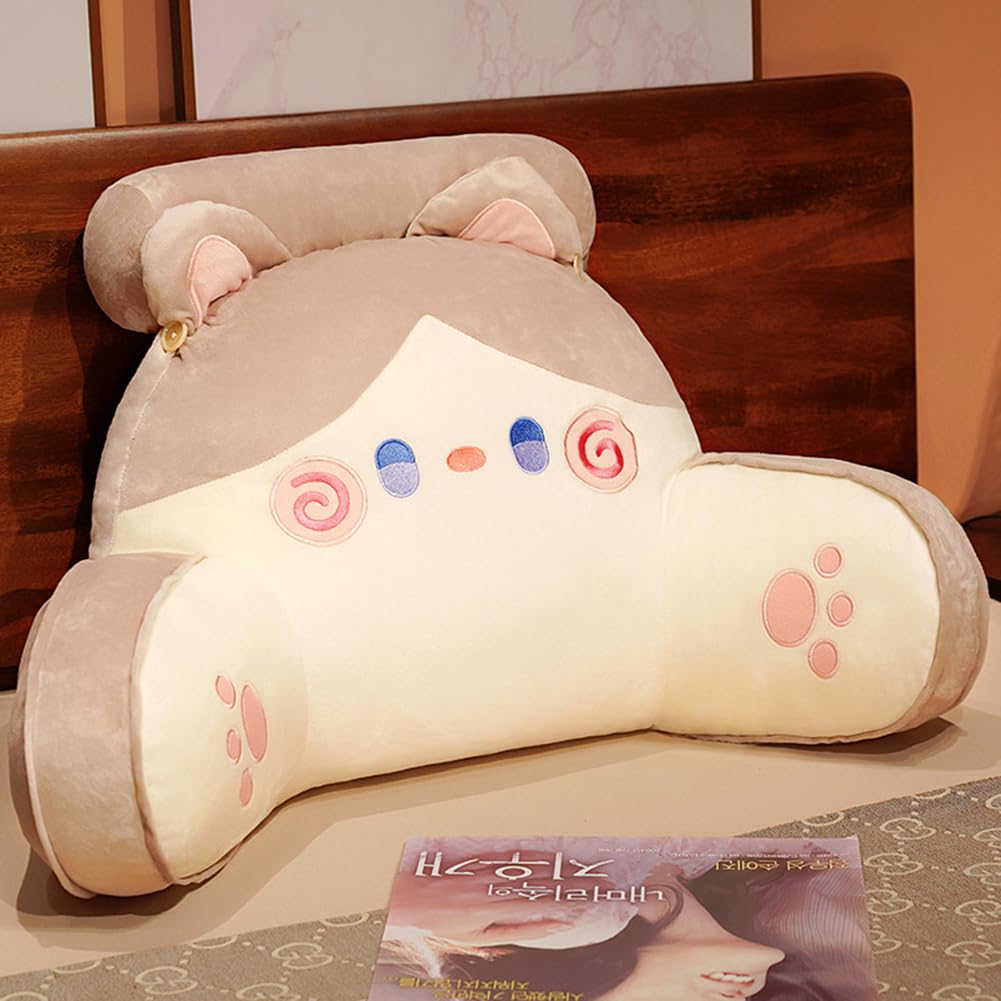 Bed Rest Reading Pillow - Kawaii Soft Lumbar Pillows Rest Cushion with Washable Cover N3233