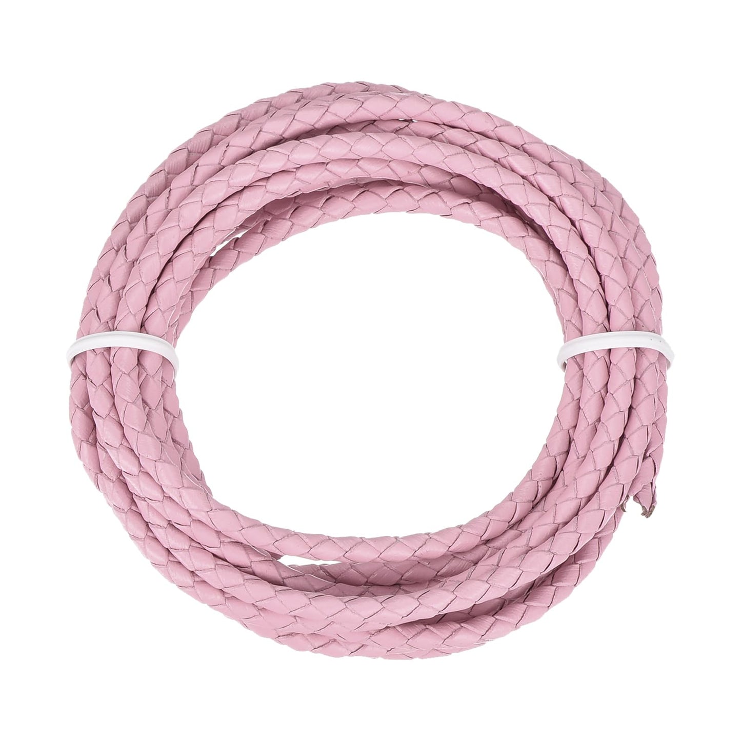 MECCANIXITY 1.1 Yards Bolo Tie Cord 6mm Diameter Round Braided Leather Strip 1 Meter Long for Bracelet Necklace Beading, Yellow WN420
