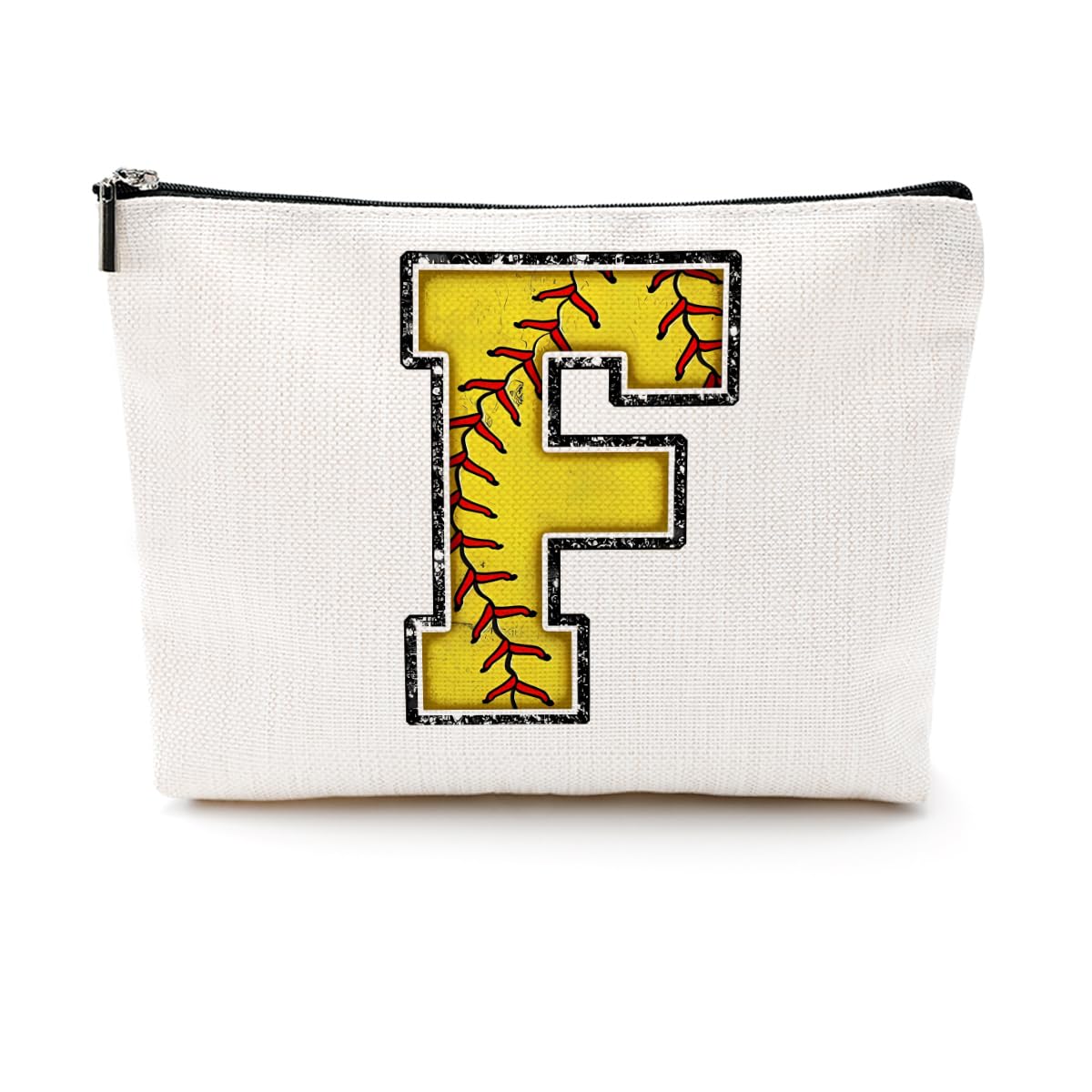 Soccer Gifts Initial Makeup Bag Soccer Girl Gifts Cosmetic Bag Letter D | Monogrammed Zipper Pouch Soccer Accessories for Girls Women Player Coaches Friend Graduation Birthday Gifts BST202