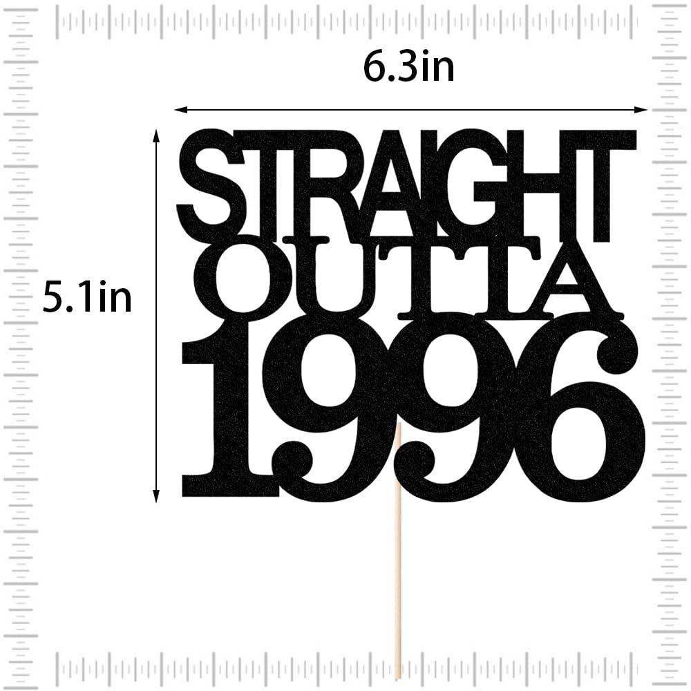 Black Glitter Straight Outta 1961 Cake Topper,Hello 65,Funny 65th | Birthday Cake Topper,65 Fabulous,Cheer to 65 Years,Men and Women 65th Birthday/Wedding/Anniversary Party Decorations BST202