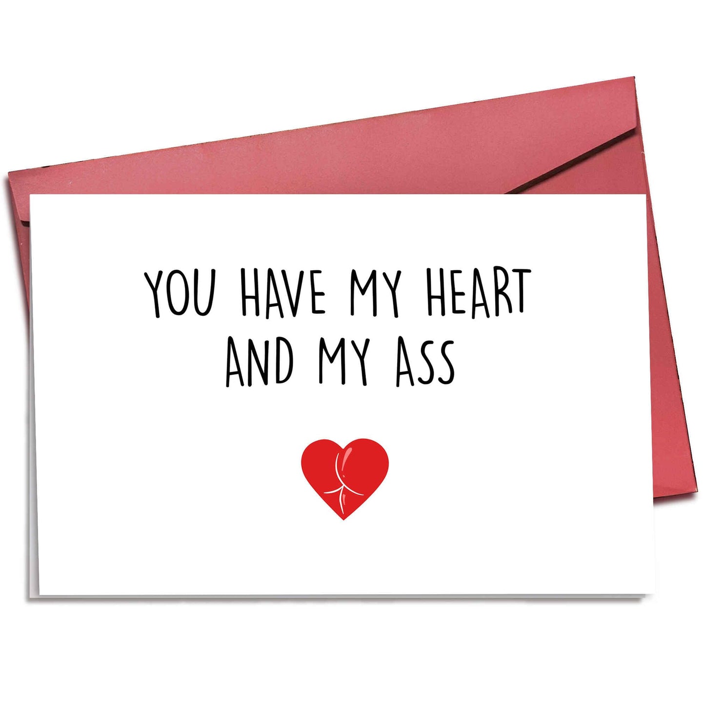 Pawzity Valentines Gifts for Him, Boyfriend, Bf, Husband, Men - Funny Valentines Card for Him - Anniversary, Birthday Gifts for Him - Single 5.3''x 8'' Funny Card with Envelope for Boyfriend, Husband WN420
