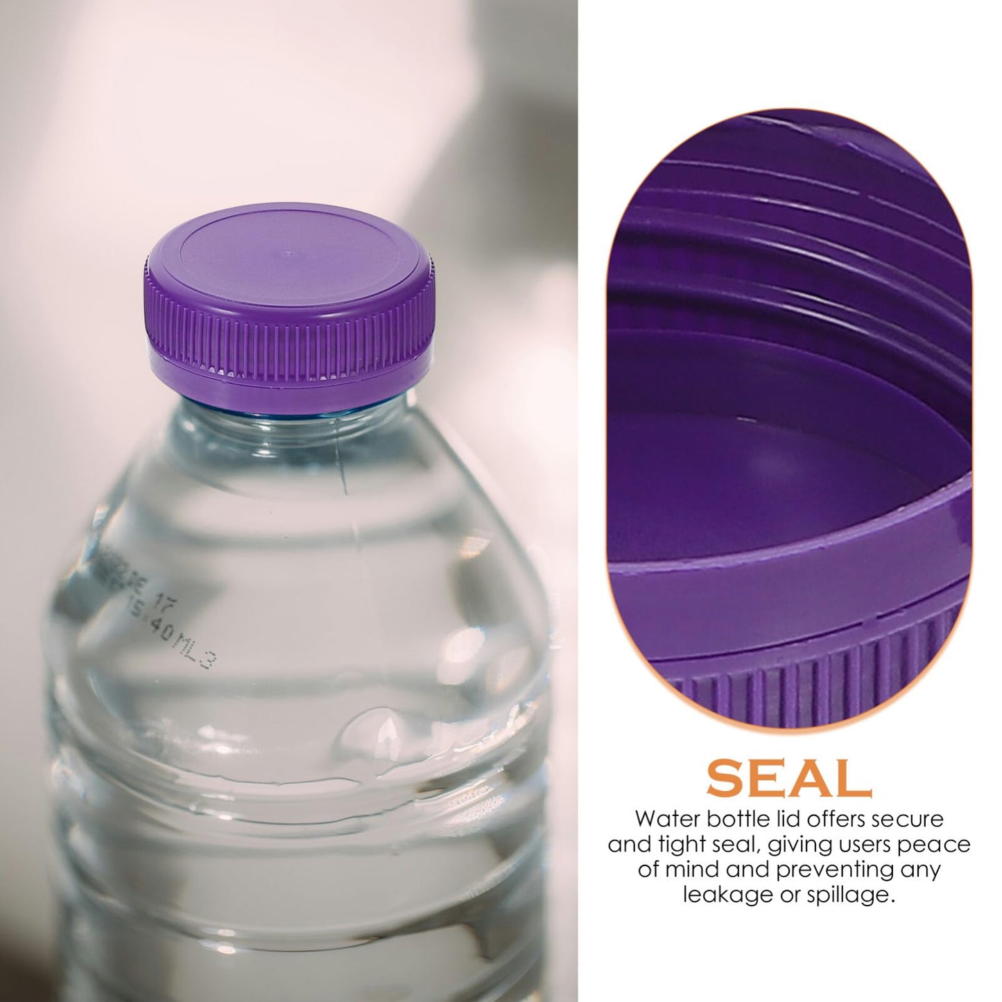 100Pack White Plastic Bottle Caps, 38mm (1.53") Replacement Lids, Leak-Free Screw-on Caps for Juice, Milk, Water Bottles Tops and Diy Crafts BST202