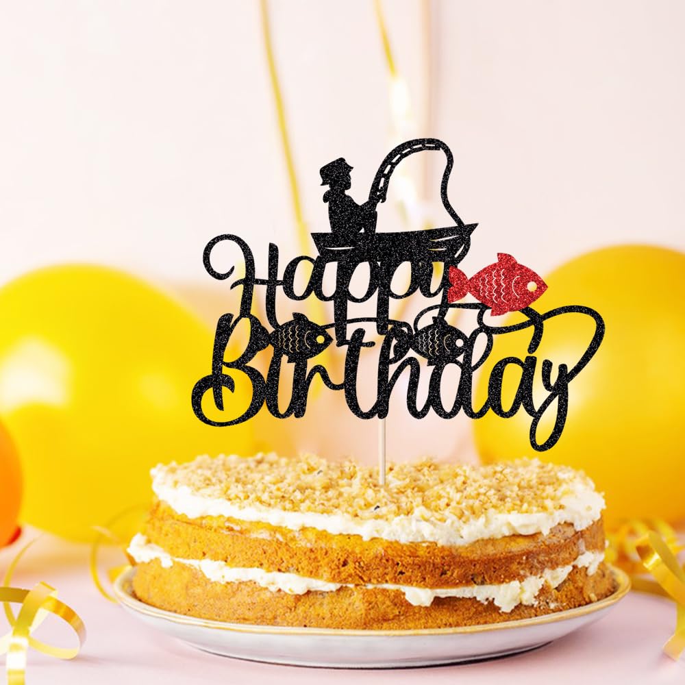 Music Happy Birthday Cake Topper，Roll Music Cake Decor Hip Hop Dancing Ball Cake Decorations，Guitar Note Birthday Party Supplies BST220