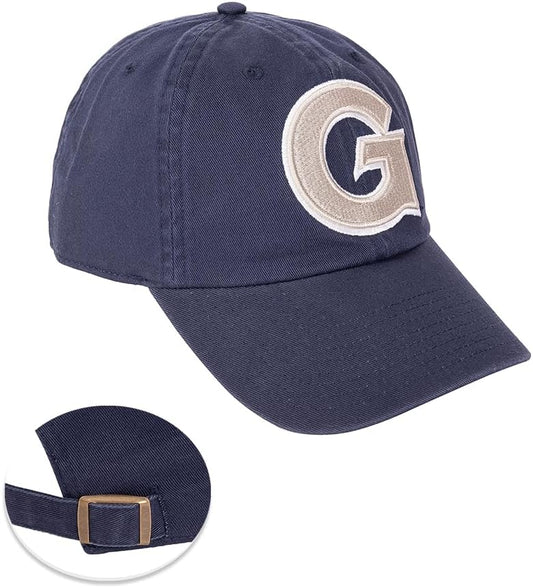 Desert Cactus Georgetown University Baseball Hat Hoyas GU Brimmed Embroidered Hats Cap Adjustable Cloth Strap Adult (Style 2) Blue WN420