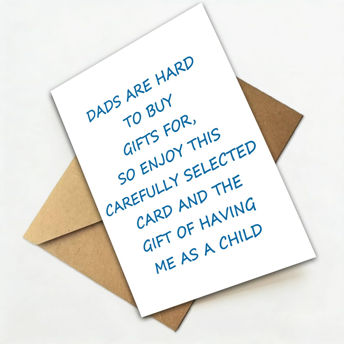 Funny Fathers Day Card for Dad, Fathers Day Gift for Dad, with Kraft Envelope and Gold Seal Sticker BST220