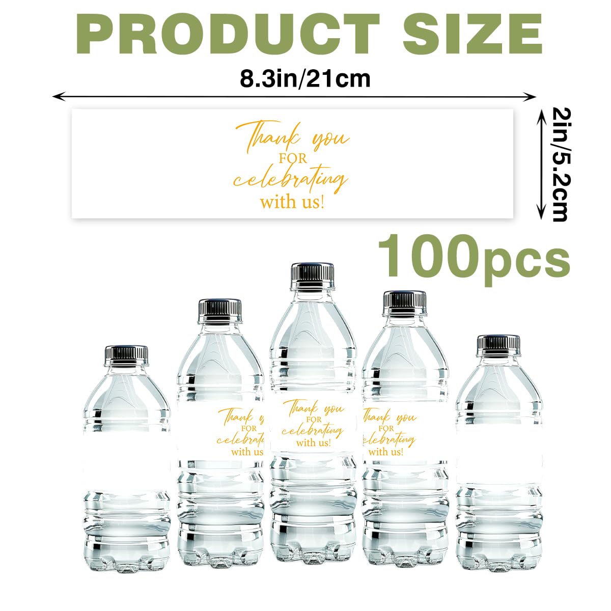 100 Pcs Wedding Water Bottle Labels Floral Wedding Bottle Stickers | Water Bottle Labels Sticker for Wedding Bridal Shower Prom Graduation Party Table Decoration Supplie BST326H
