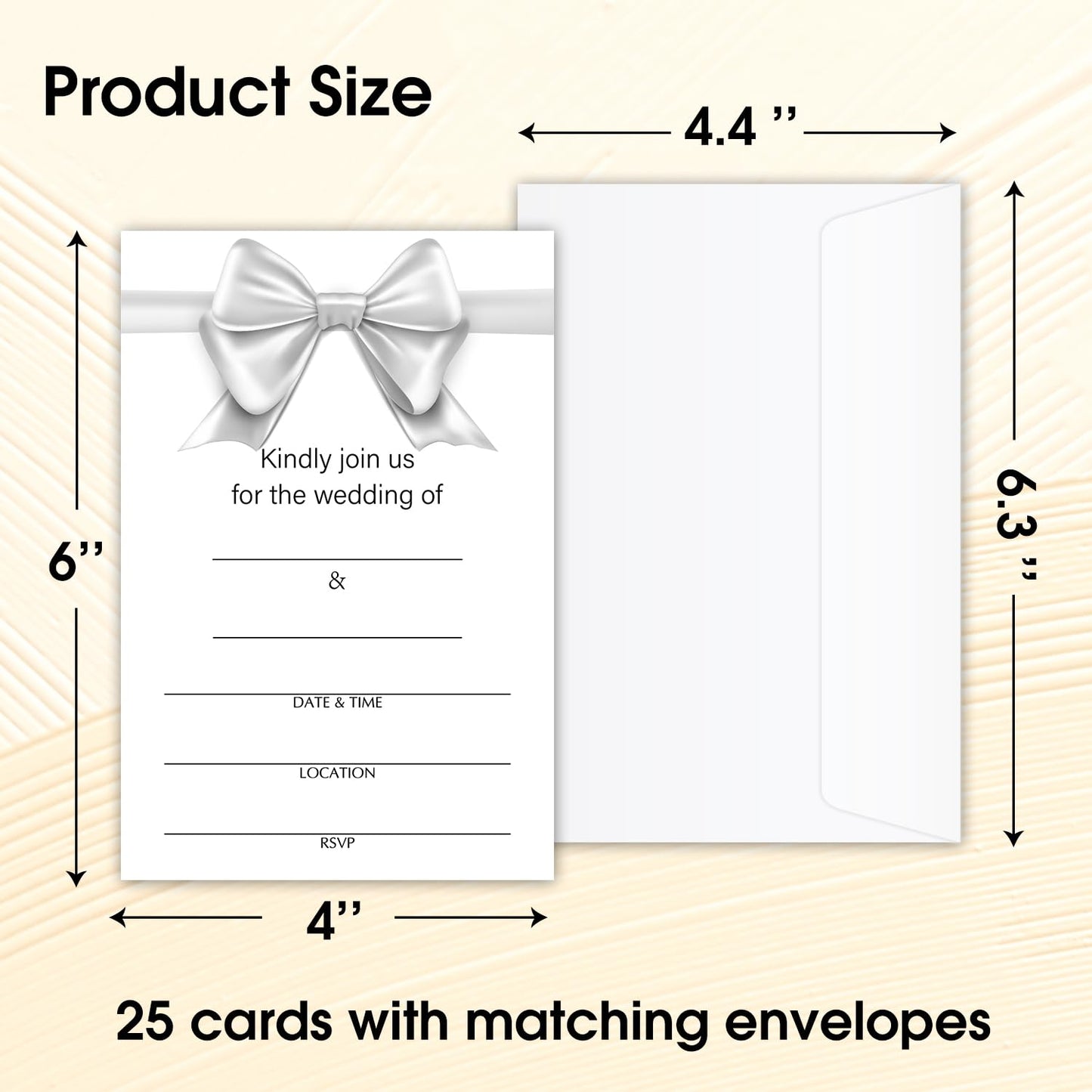 50 Years Anniversary Bridal Shower Invitations Cards, Set of 25 Gold Foil Floral Fill in Style 50th Year Wedding Invites Cards with Envelopes for Couples Marriage Party Supplies-T05 WN420