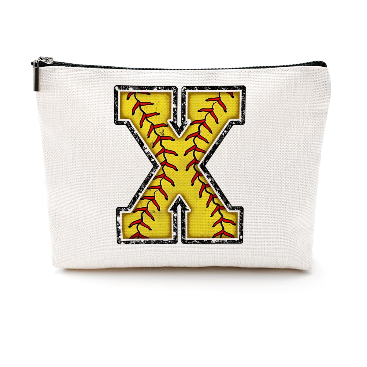 Soccer Gifts Initial Makeup Bag Soccer Girl Gifts Cosmetic Bag Letter D | Monogrammed Zipper Pouch Soccer Accessories for Girls Women Player Coaches Friend Graduation Birthday Gifts BST202