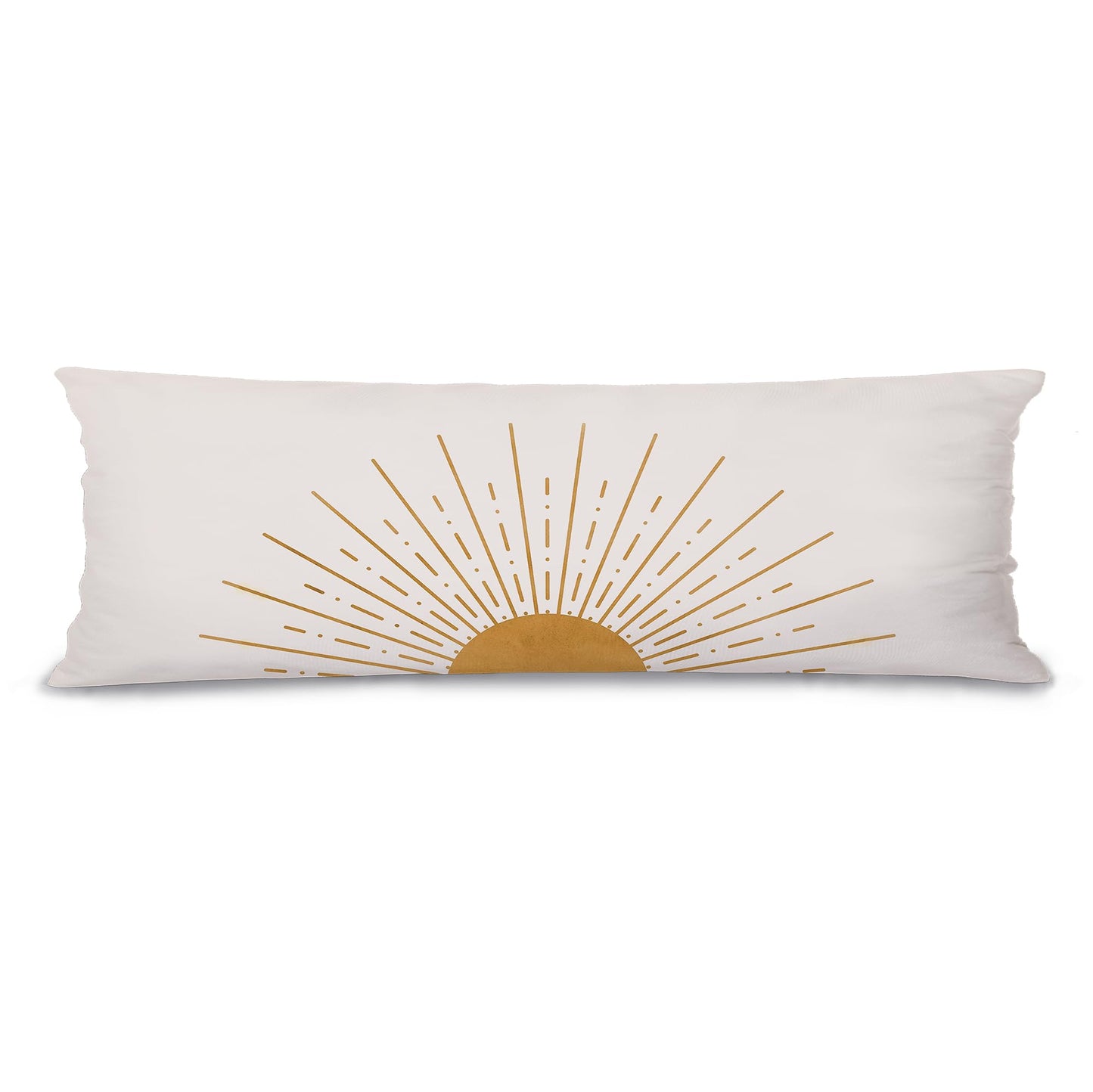 Boho Sun Sunshine 21x54 Body Pillow Cover Case, Modern Neutral Boho Horizontal Sun Sunset Sunrise Decorative Long Hug Pillow Cases for Bed Couch BST220