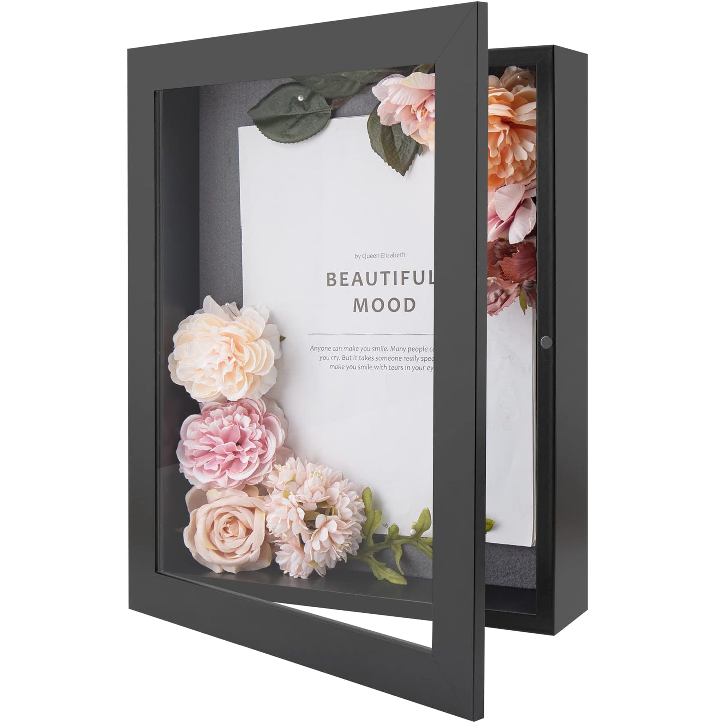 Golden State Art 11x14 Shadow Box Frame Display Case - 2 inch Depth Great for Collages, Collections, Mementos, 6 Pins Included (White, 1 Pack) BST326H