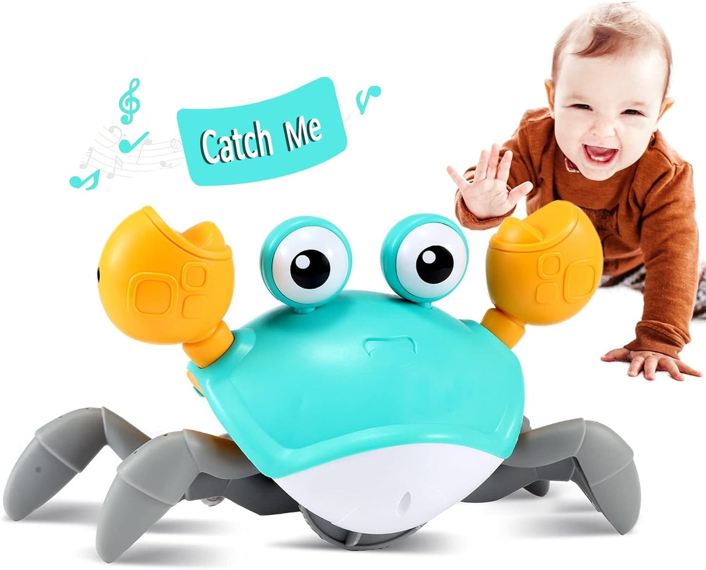 Crawling Crab Baby Toys 6–12 Months, Tummy Time Toys for Babies with Music and Lights N27