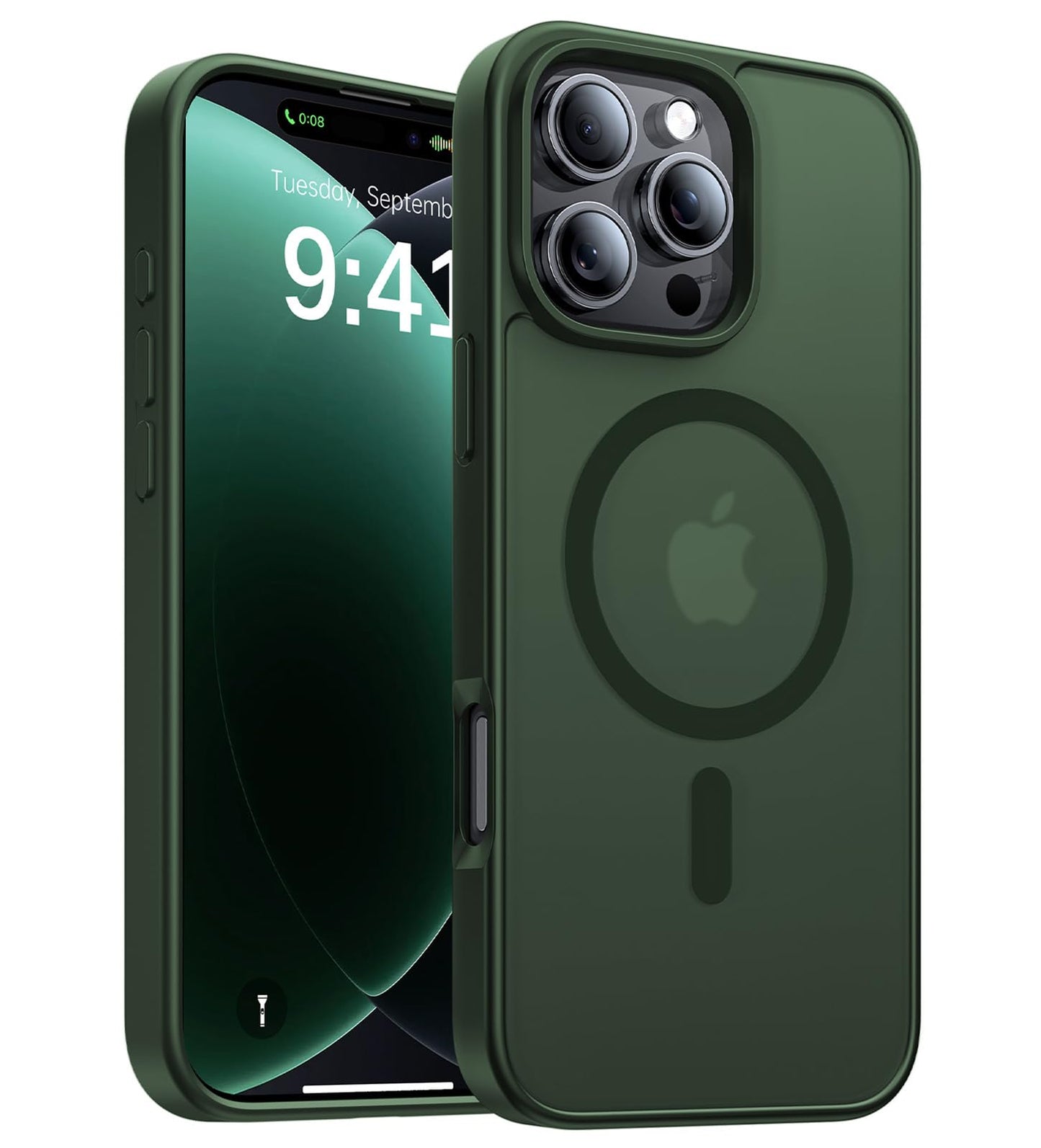 Magnetic for iPhone 17 Pro Max Case,[Anti-Slip][Compatible with MagSafe][Military Grade Drop Protection] Shockproof Protective Translucent Phone Case for iPhone 17 Pro Max Case,Wine Red WN420