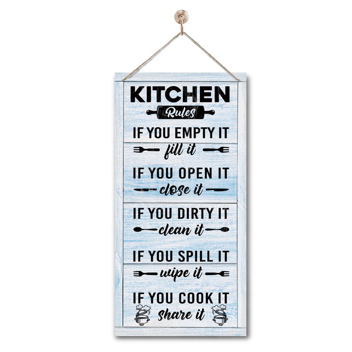 Rustic & Funny Bathroom Signs - Western & Farmhouse Bathroom Rules Wall Decor E1 BST202
