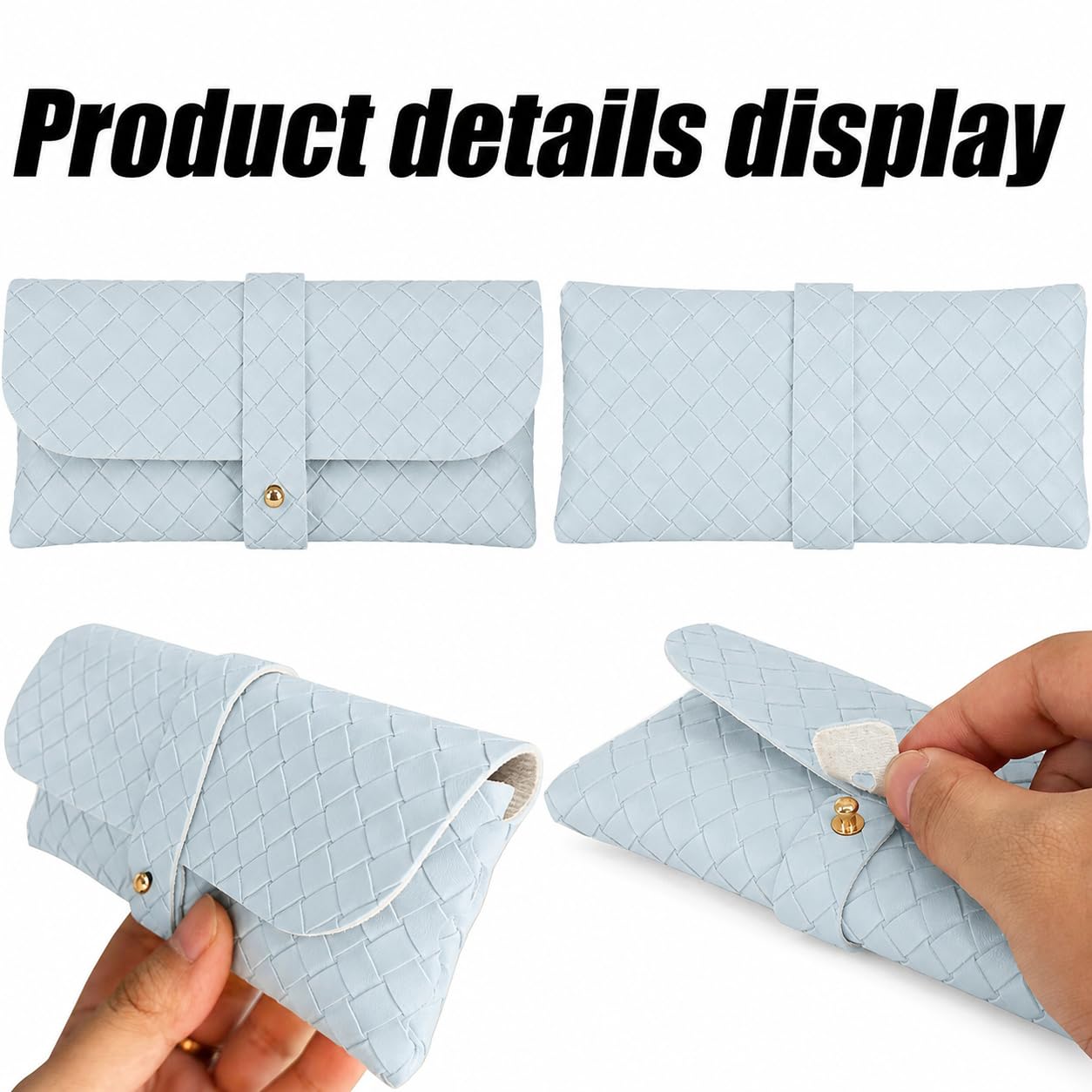 Glasses storage bag Travel sunglasses myopia glasses storage bag Fashion leather storage bag WN420