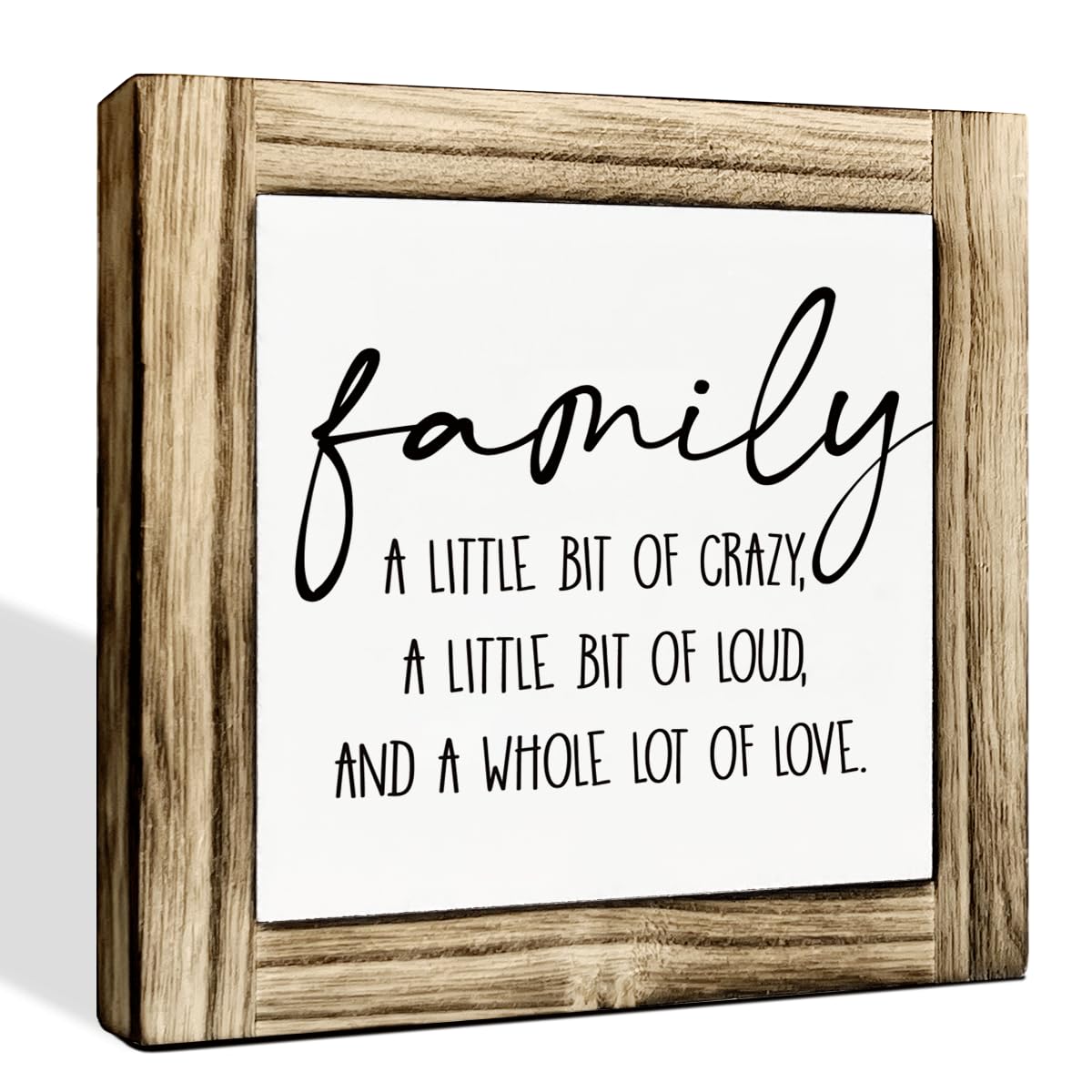 Homes Decor Signs, Decorative Wooden Box Sign, Farmhouse Decors for Living Room, Bedroom, Kitchen, New Home Decor, Shelf Counter Decoration, Home Sweet Home Sign, 5.9×5.9 inches BST220