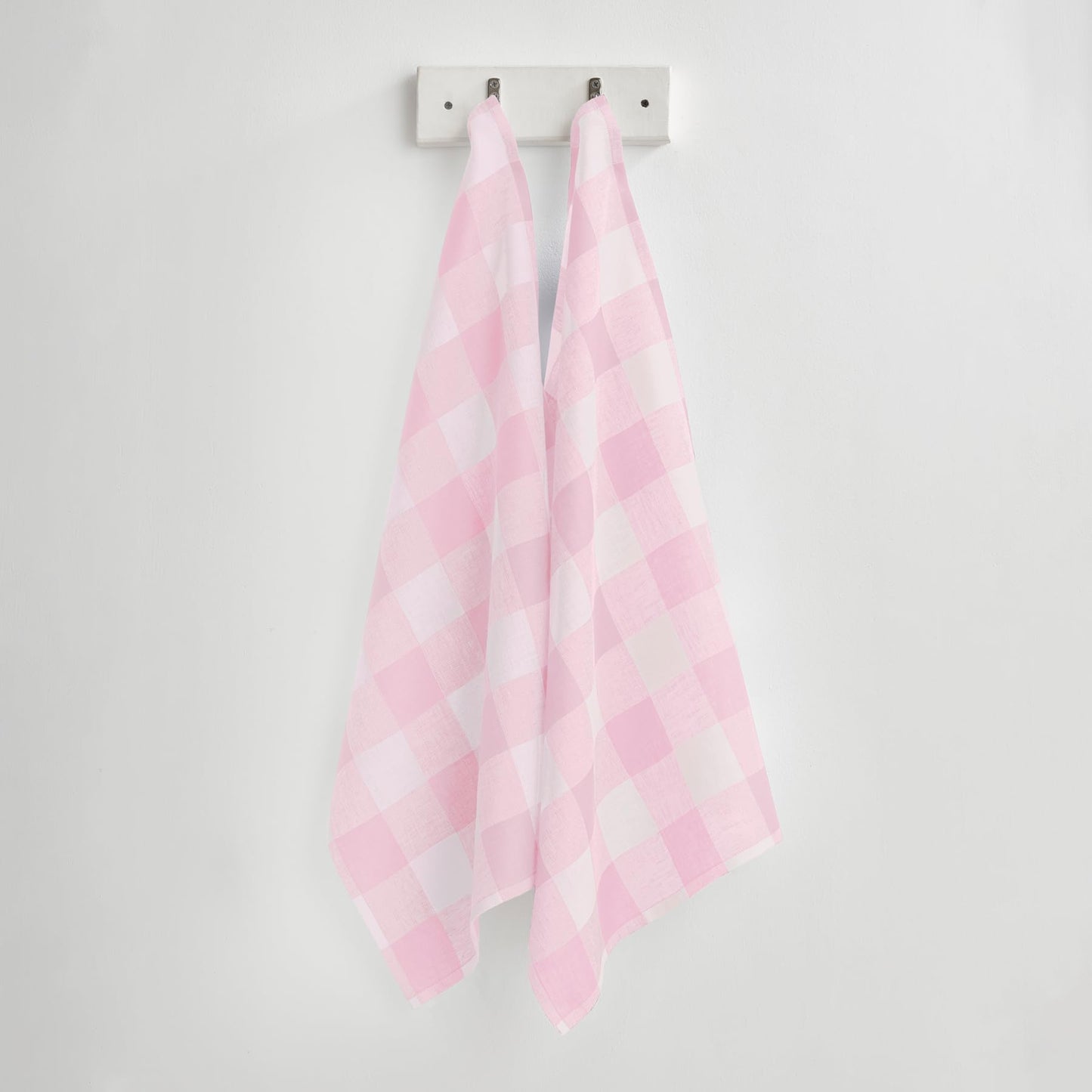 Solino Home 100% Linen Tea Towels Blue Bell Check, 16.5 x 26.5 in, Set of 2 | Buffalo Check Tea Towels absorbent and quick drying; buffalo checkered weave, mitered corners; Pure Linen; OEKO-TEX Certified BST326SOLH