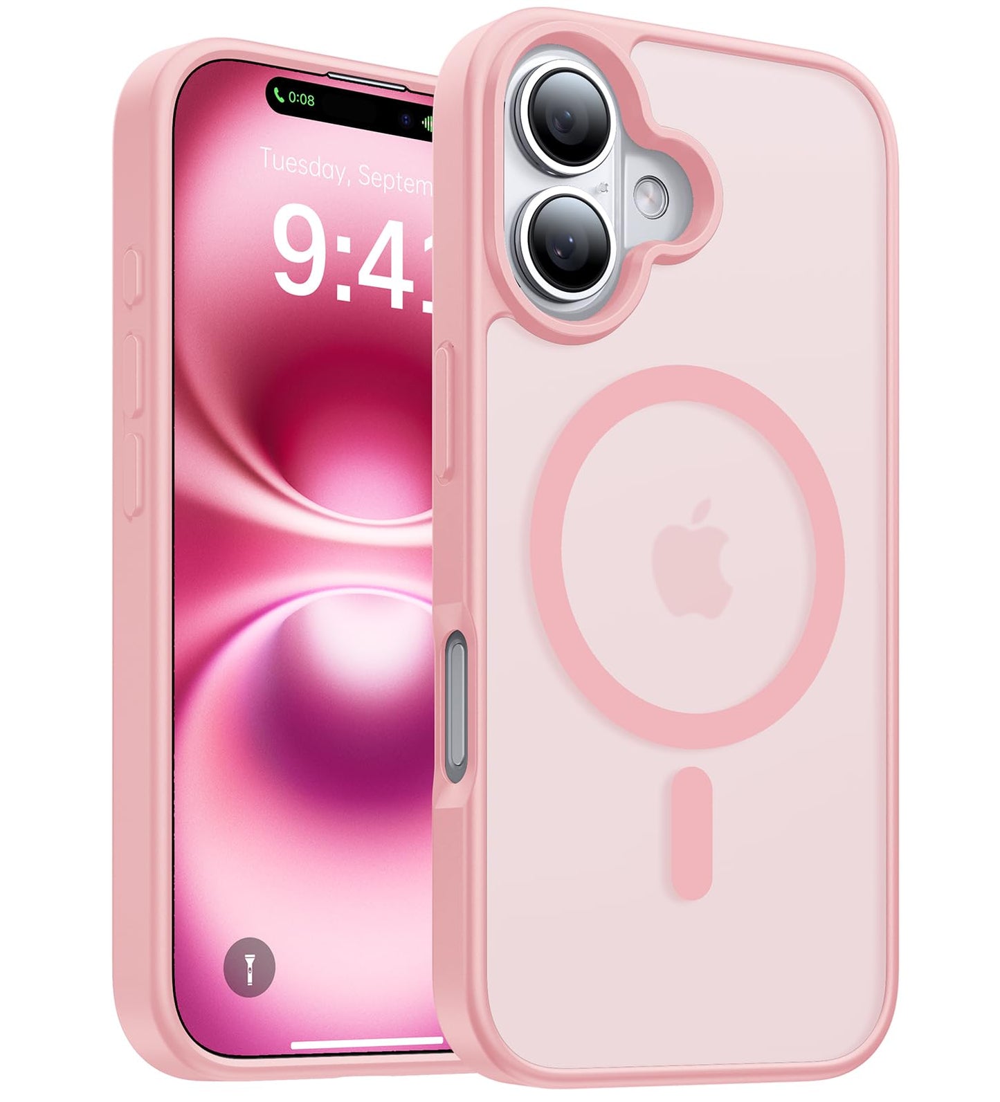 Magnetic for iPhone 17 Pro Max Case,[Anti-Slip][Compatible with MagSafe][Military Grade Drop Protection] Shockproof Protective Translucent Phone Case for iPhone 17 Pro Max Case,Wine Red WN420