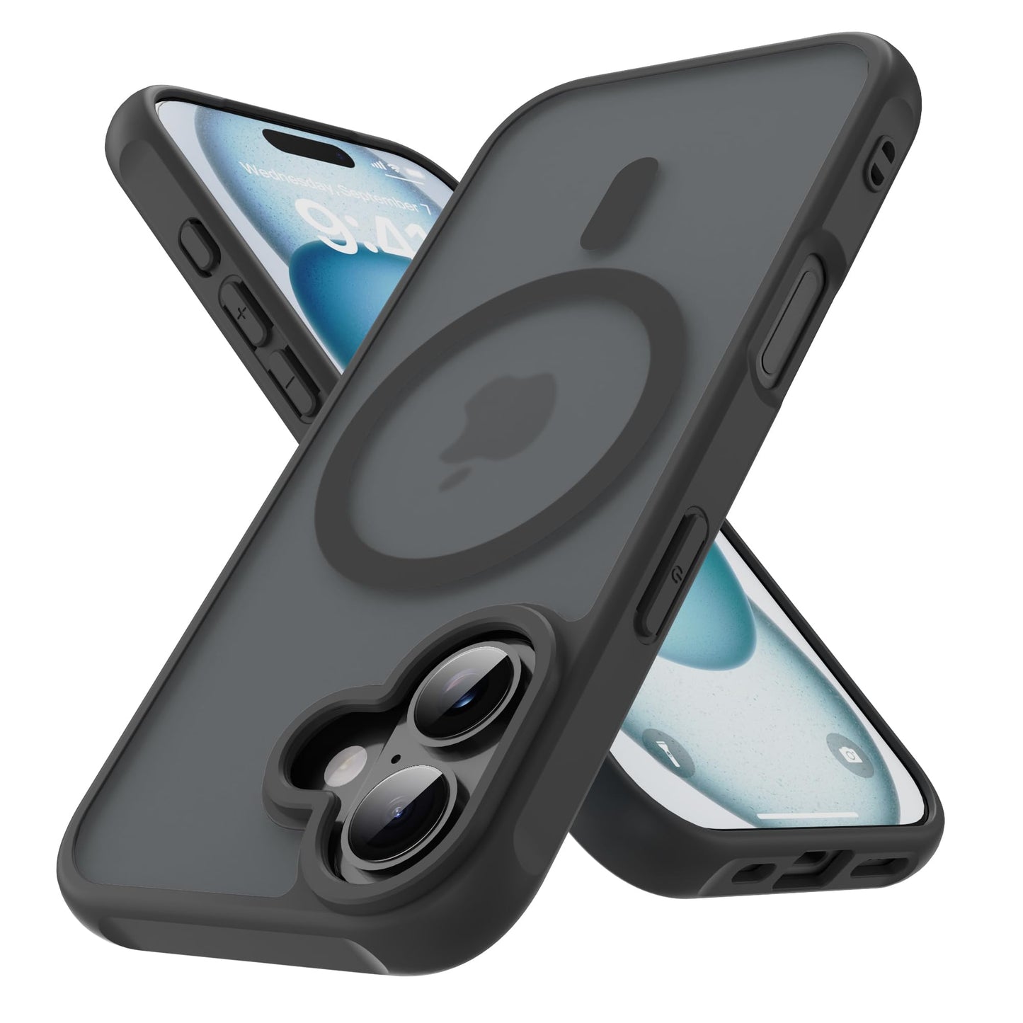 PinLiSheng for iPhone 17 Pro Max Case， Compatible with MagSafe, Shockproof Military-Grade Protection, Scratch-Resistant Back, Anti-Yellowing，Magnetic Phone Case for iPhone 17 Pro Max, Clear WN420