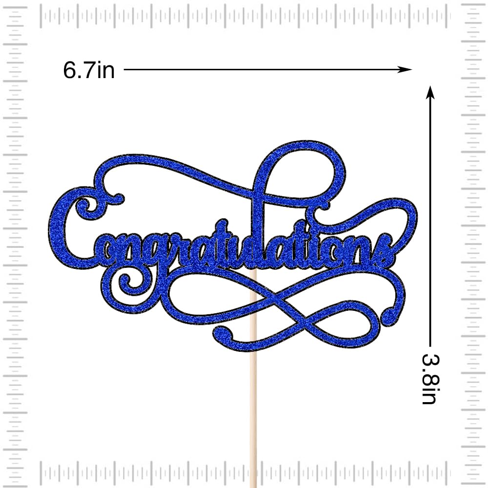 Congratulations Cake Topper,Congratulations 2026 Graduation | Cake Topper,Graduation, Wedding, Retirement, Birthday, Anniversary, Celebration Party Decorations Supplies (Black Gold) BST202