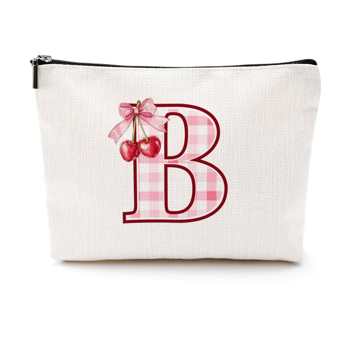 Soccer Gifts Initial Makeup Bag Soccer Girl Gifts Cosmetic Bag Letter D | Monogrammed Zipper Pouch Soccer Accessories for Girls Women Player Coaches Friend Graduation Birthday Gifts BST202